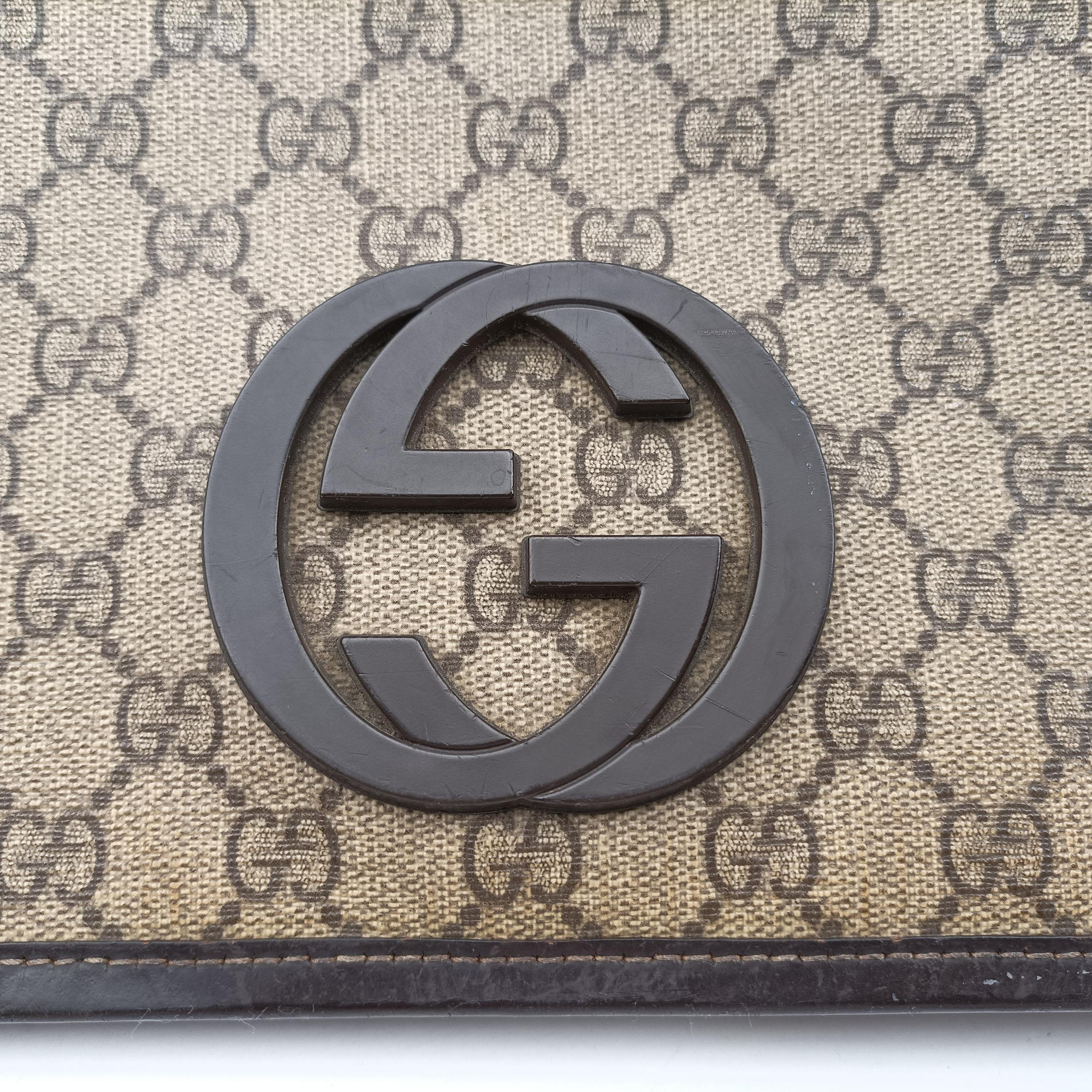 Pre-owned Gucci messenger Beige × brown GG canvas×Leather 222291 shoulderbag | stylenewstar