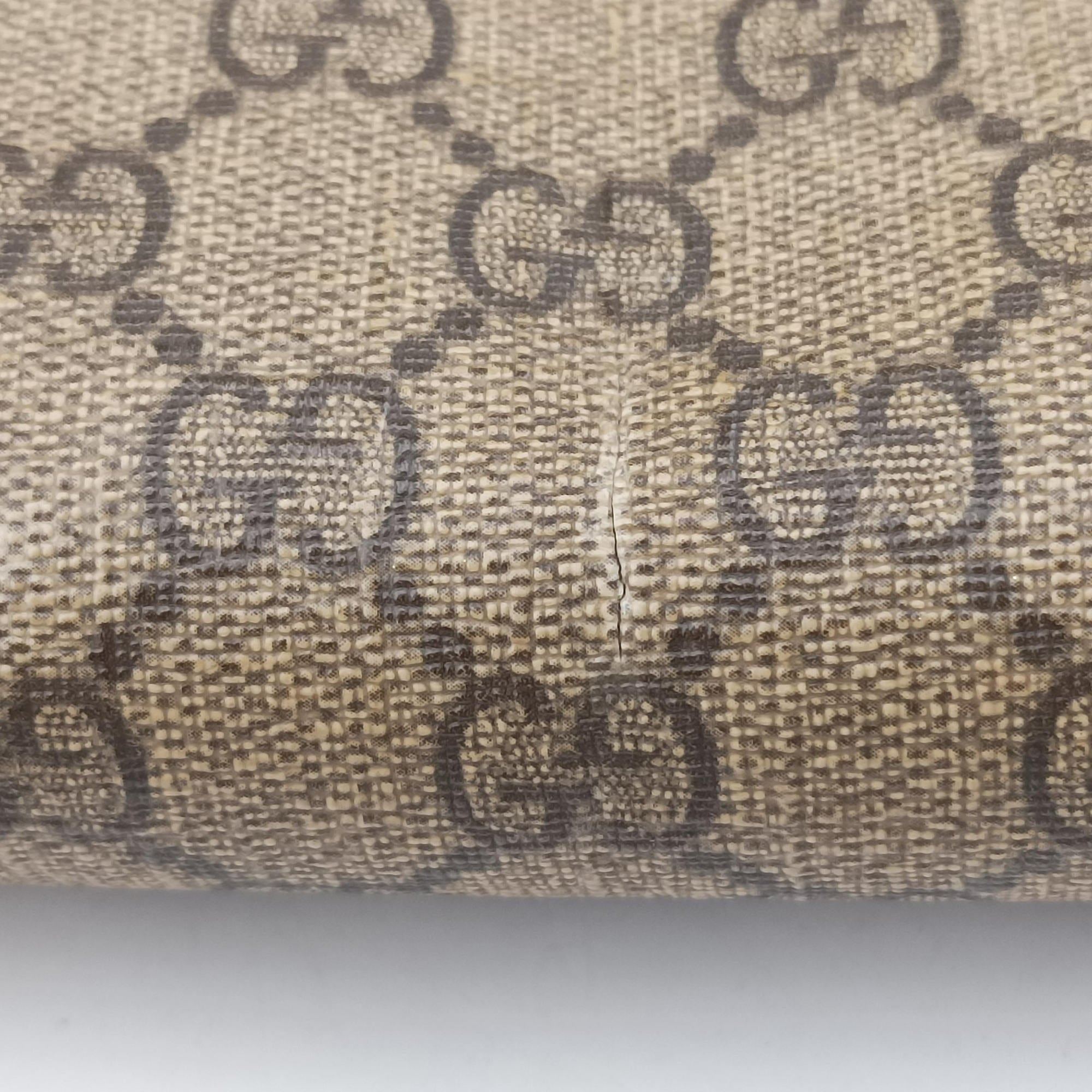 Pre-owned Gucci messenger Beige × brown GG canvas×Leather 222291 shoulderbag | stylenewstar