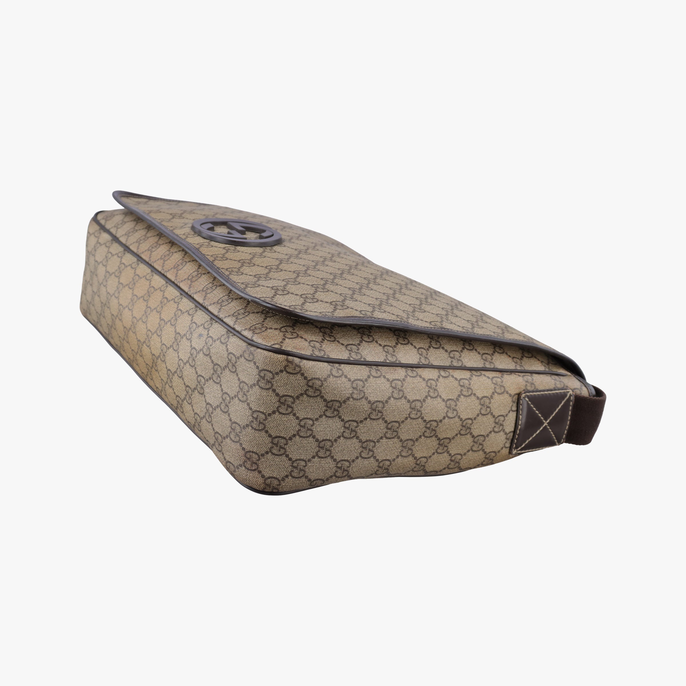 Pre-owned Gucci messenger Beige × brown GG canvas×Leather 222291 shoulderbag | stylenewstar