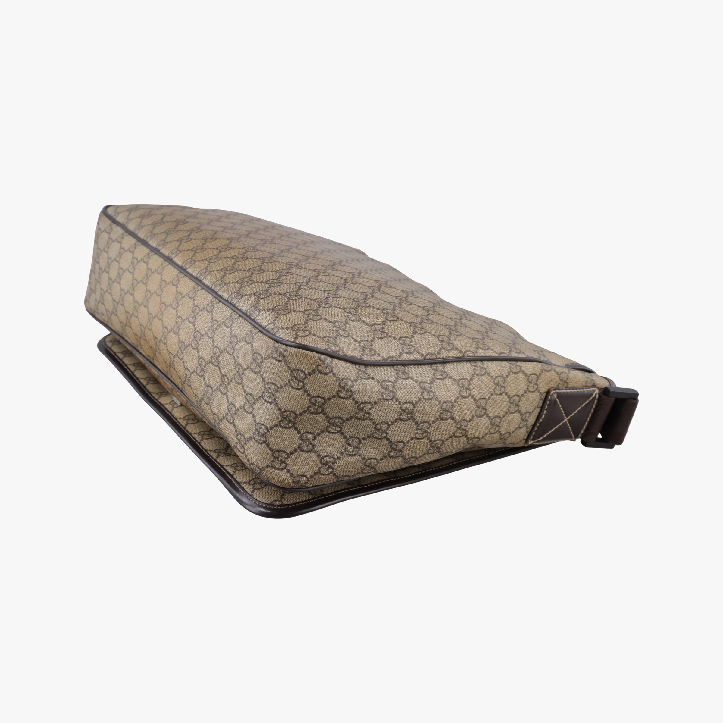 Pre-owned Gucci messenger Beige × brown GG canvas×Leather 222291 shoulderbag | stylenewstar