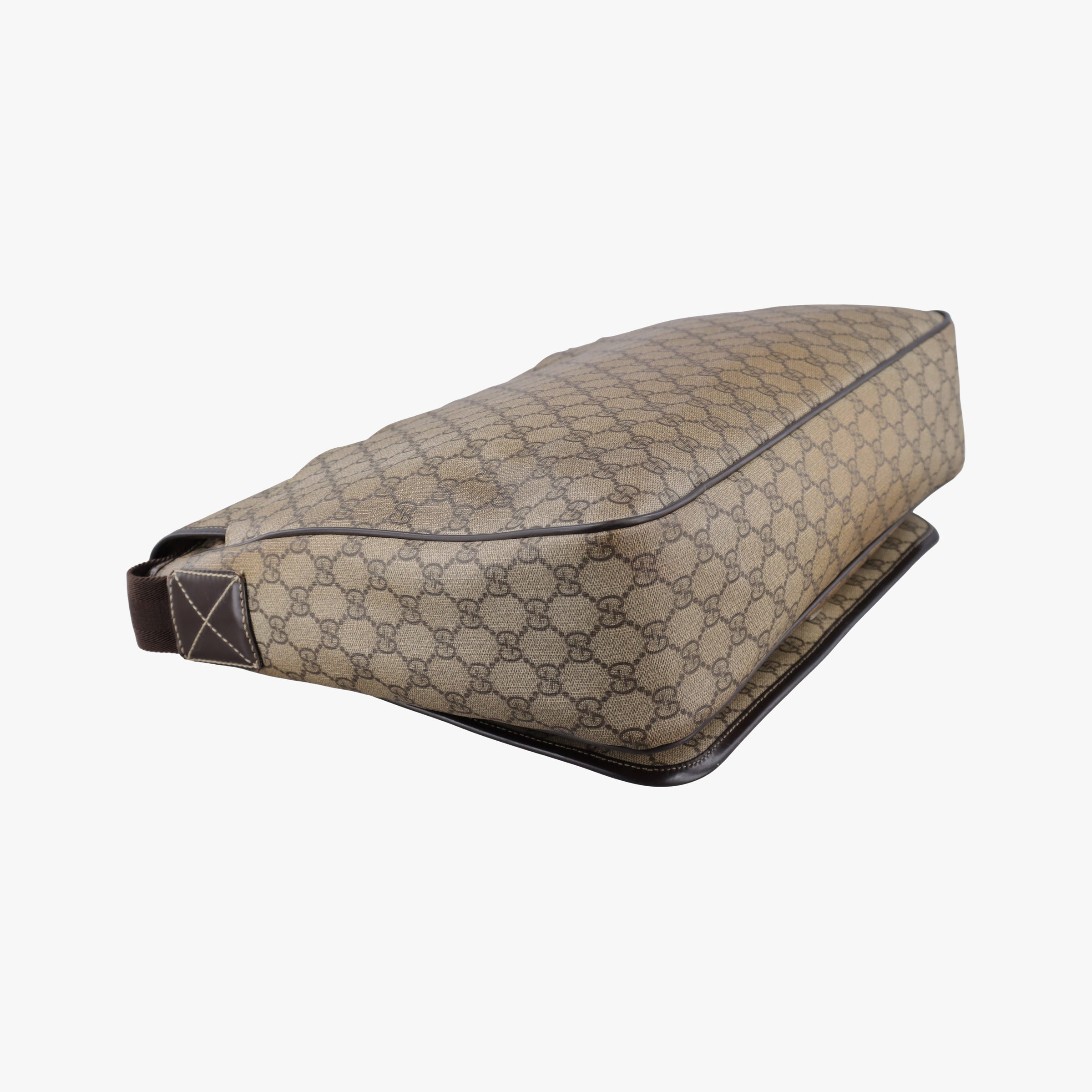 Pre-owned Gucci messenger Beige × brown GG canvas×Leather 222291 shoulderbag | stylenewstar
