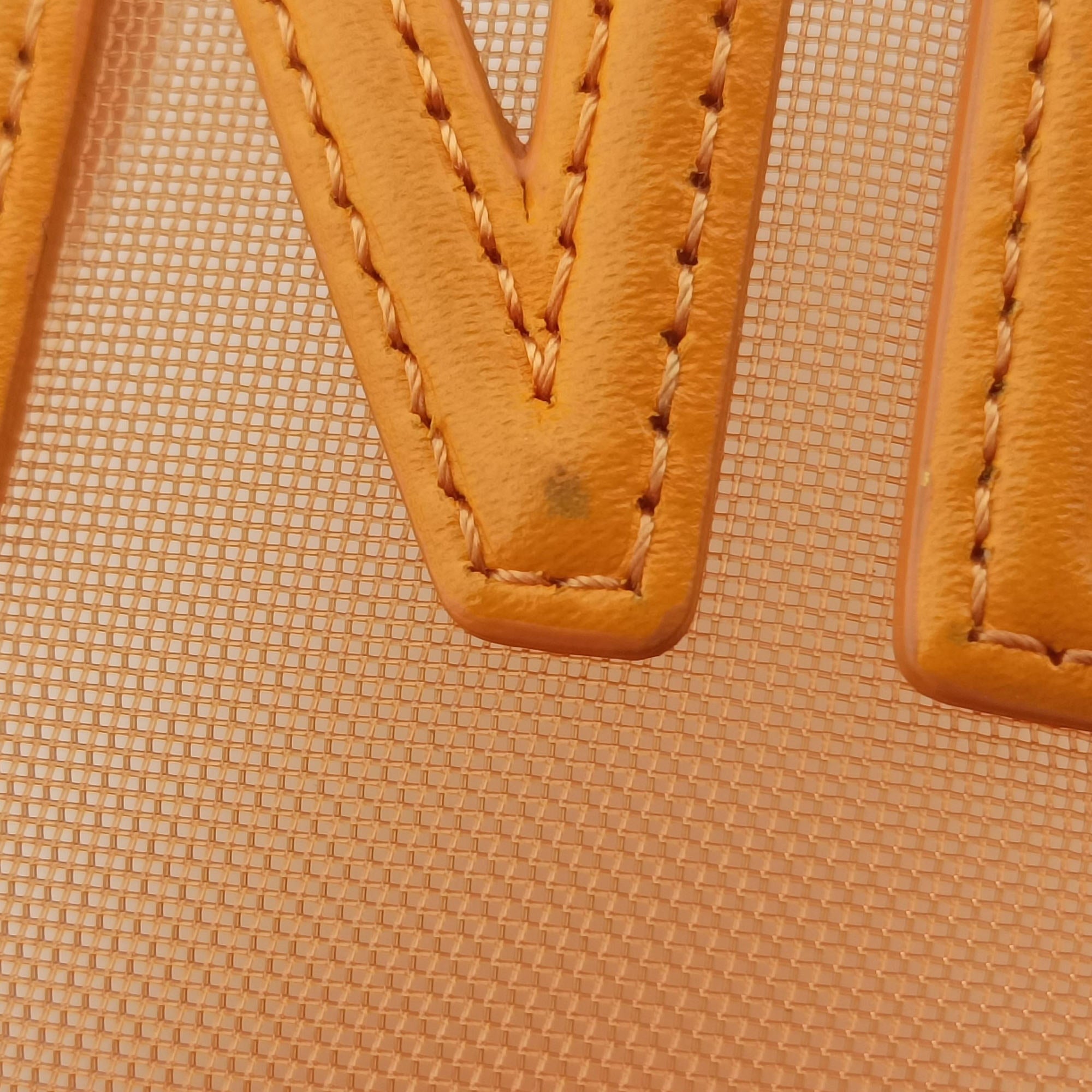 Pre-owned Fendi Mon Tresor Mini Bucket Orange mesh×Calf Leather 8BS010 shoulderbag | stylenewstar