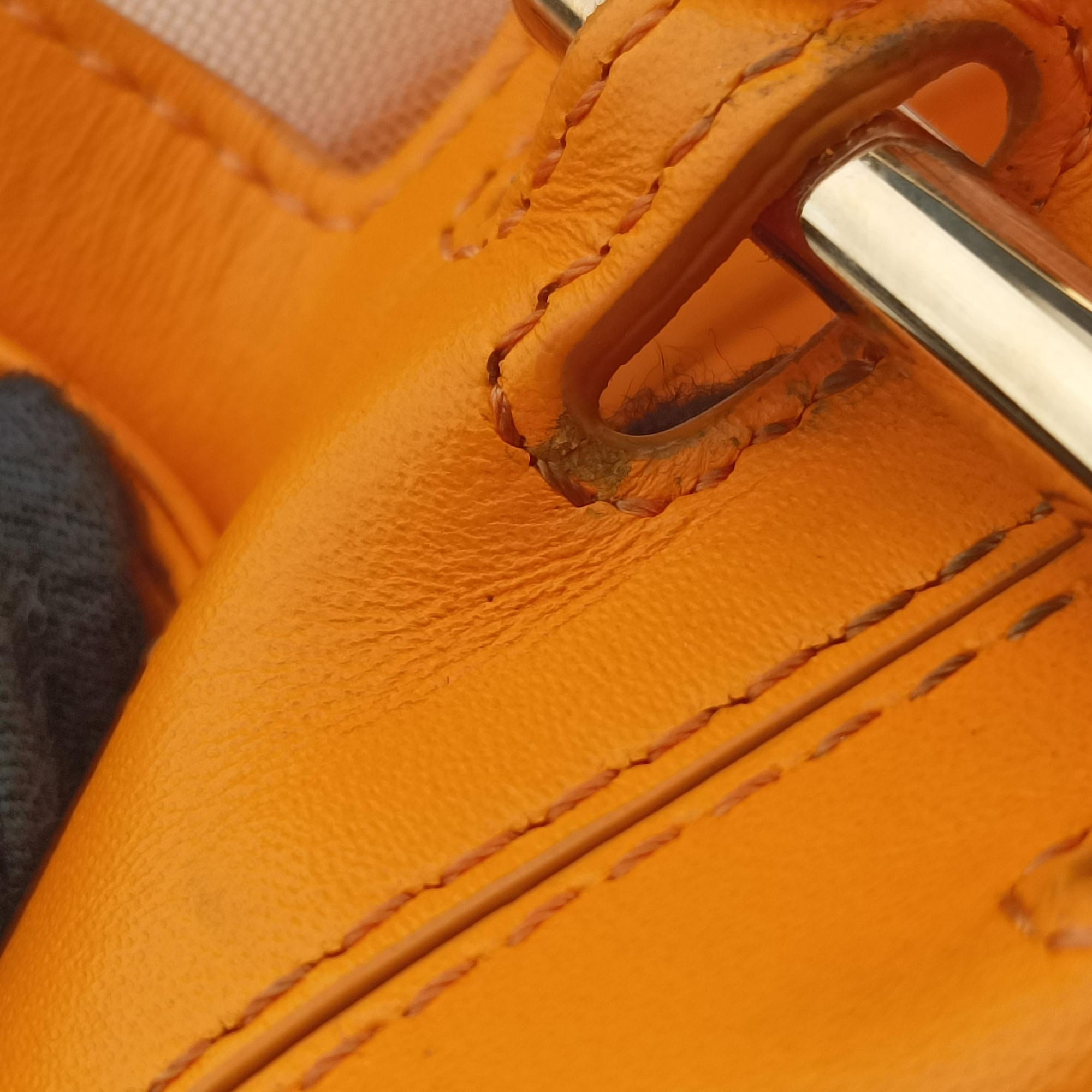 Pre-owned Fendi Mon Tresor Mini Bucket Orange mesh×Calf Leather 8BS010 shoulderbag | stylenewstar