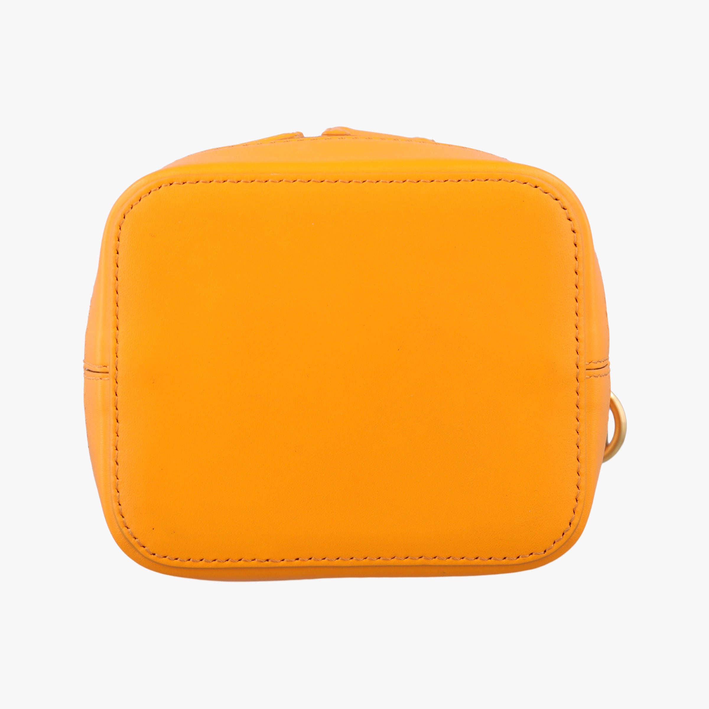 Pre-owned Fendi Mon Tresor Mini Bucket Orange mesh×Calf Leather 8BS010 shoulderbag | stylenewstar