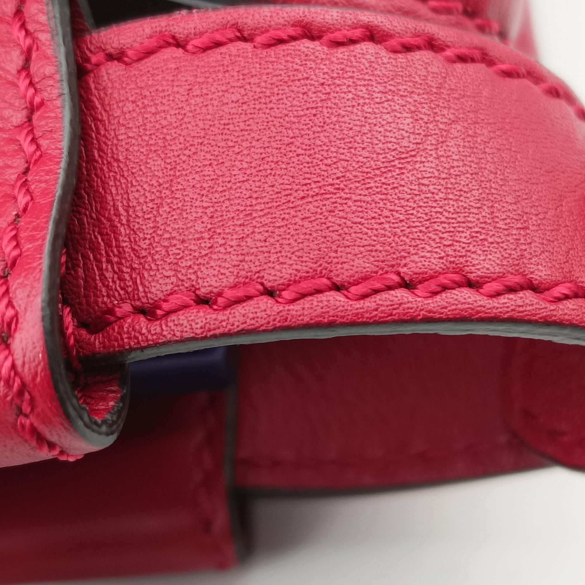 Pre-owned Fendi PEEKABOO MEDIUM Red Leather 8BN290 shoulderbag | stylenewstar