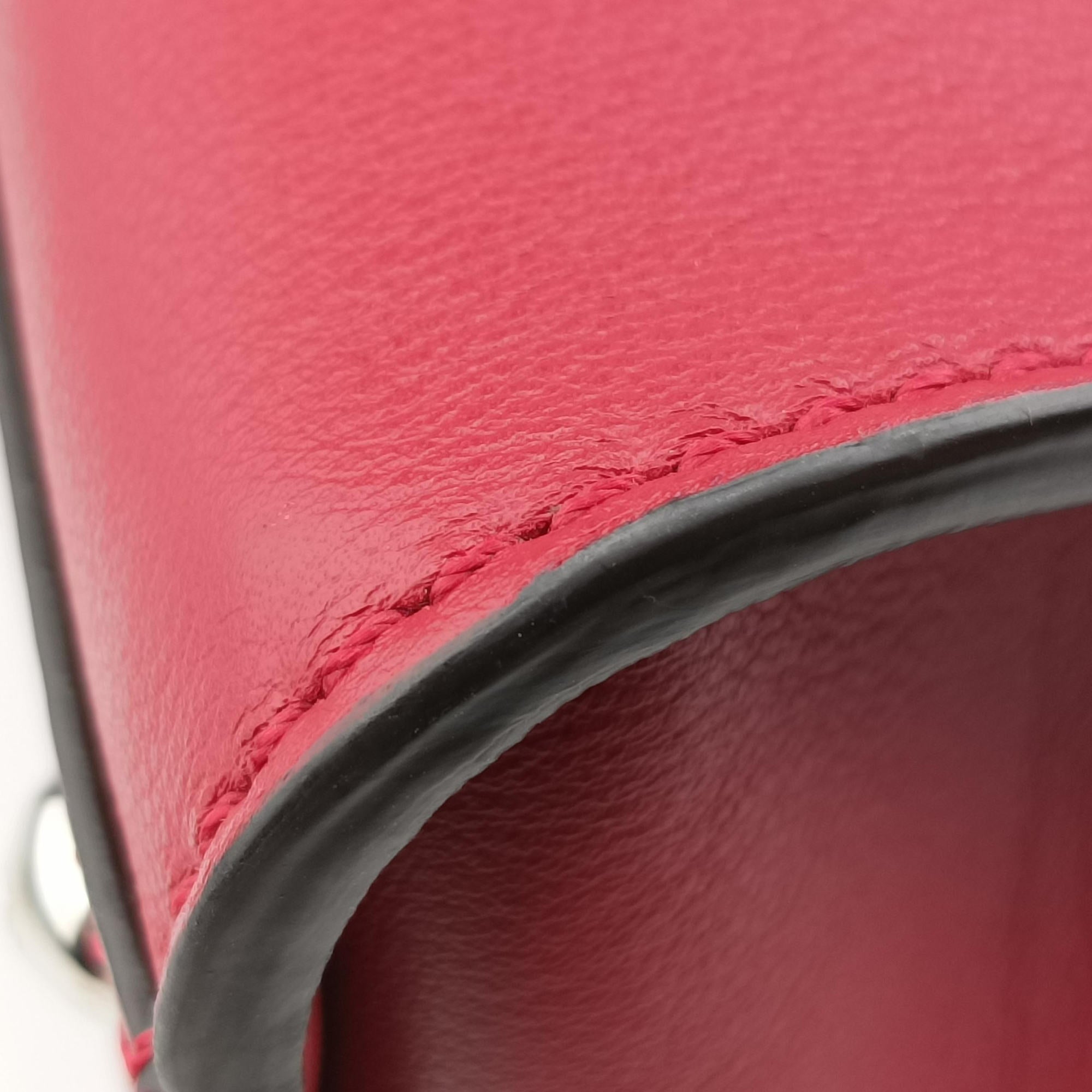 Pre-owned Fendi PEEKABOO MEDIUM Red Leather 8BN290 shoulderbag | stylenewstar