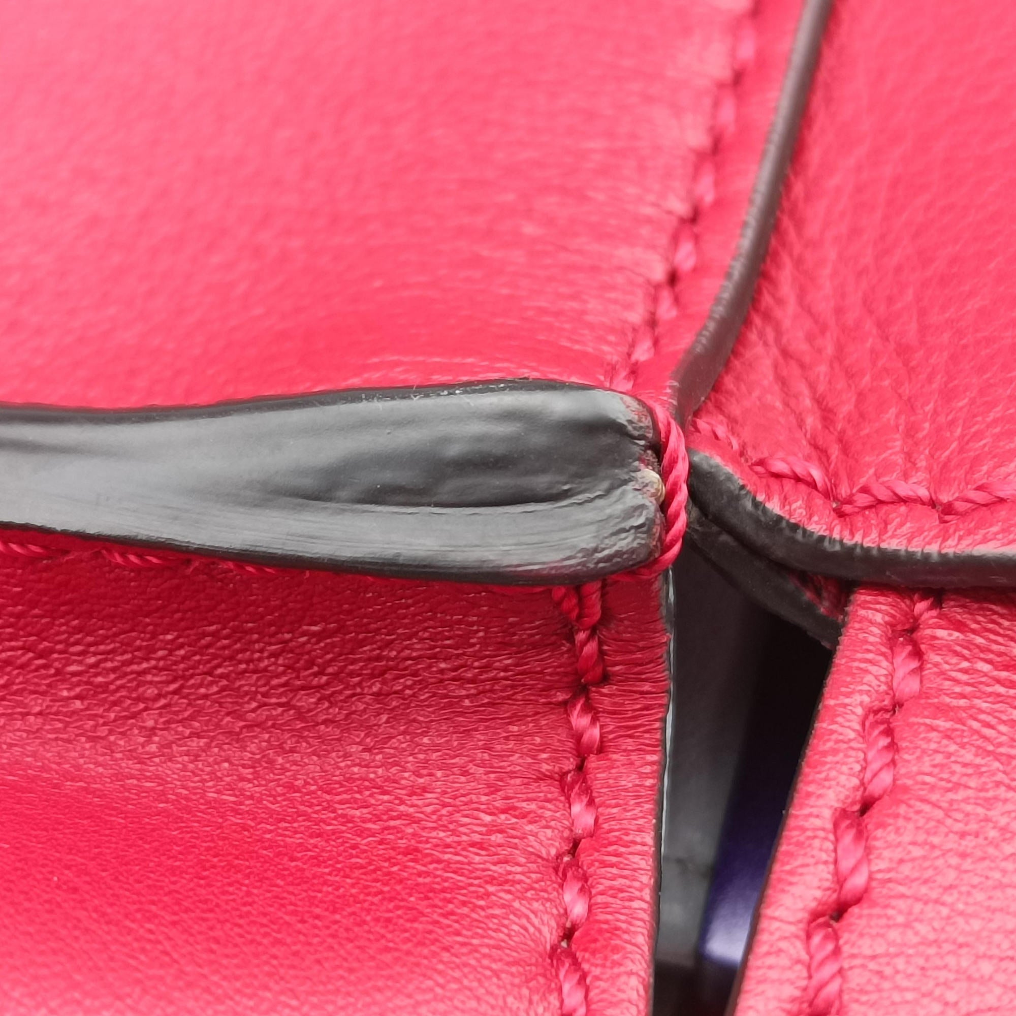 Pre-owned Fendi PEEKABOO MEDIUM Red Leather 8BN290 shoulderbag | stylenewstar