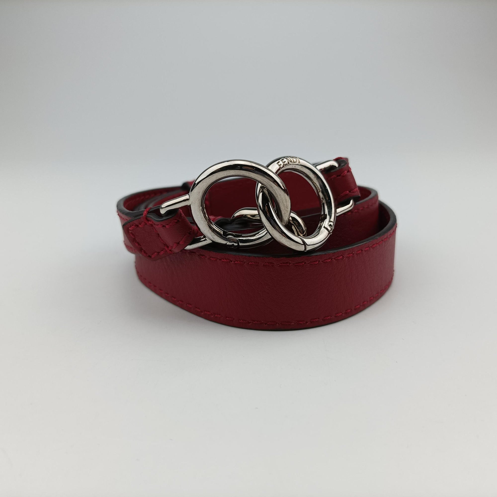 Pre-owned Fendi PEEKABOO MEDIUM Red Leather 8BN290 shoulderbag | stylenewstar
