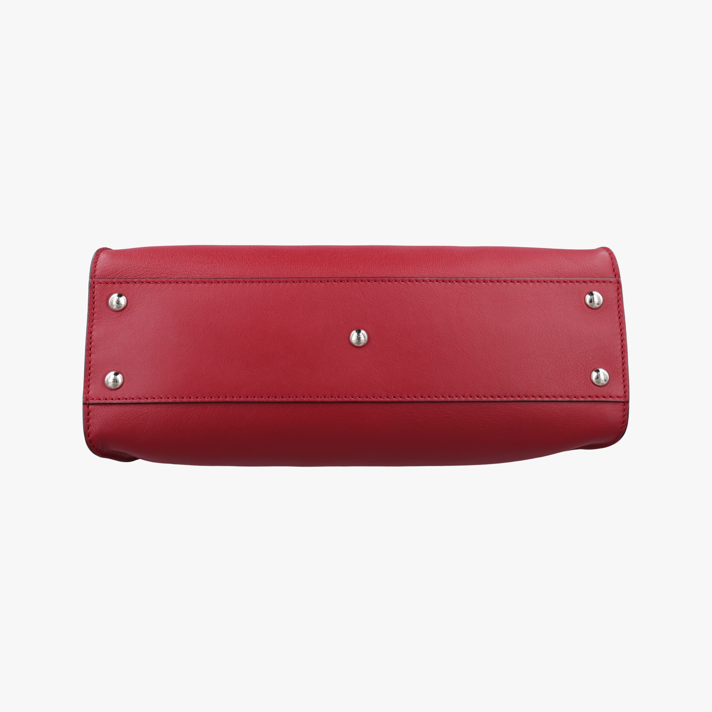 Pre-owned Fendi PEEKABOO MEDIUM Red Leather 8BN290 shoulderbag | stylenewstar