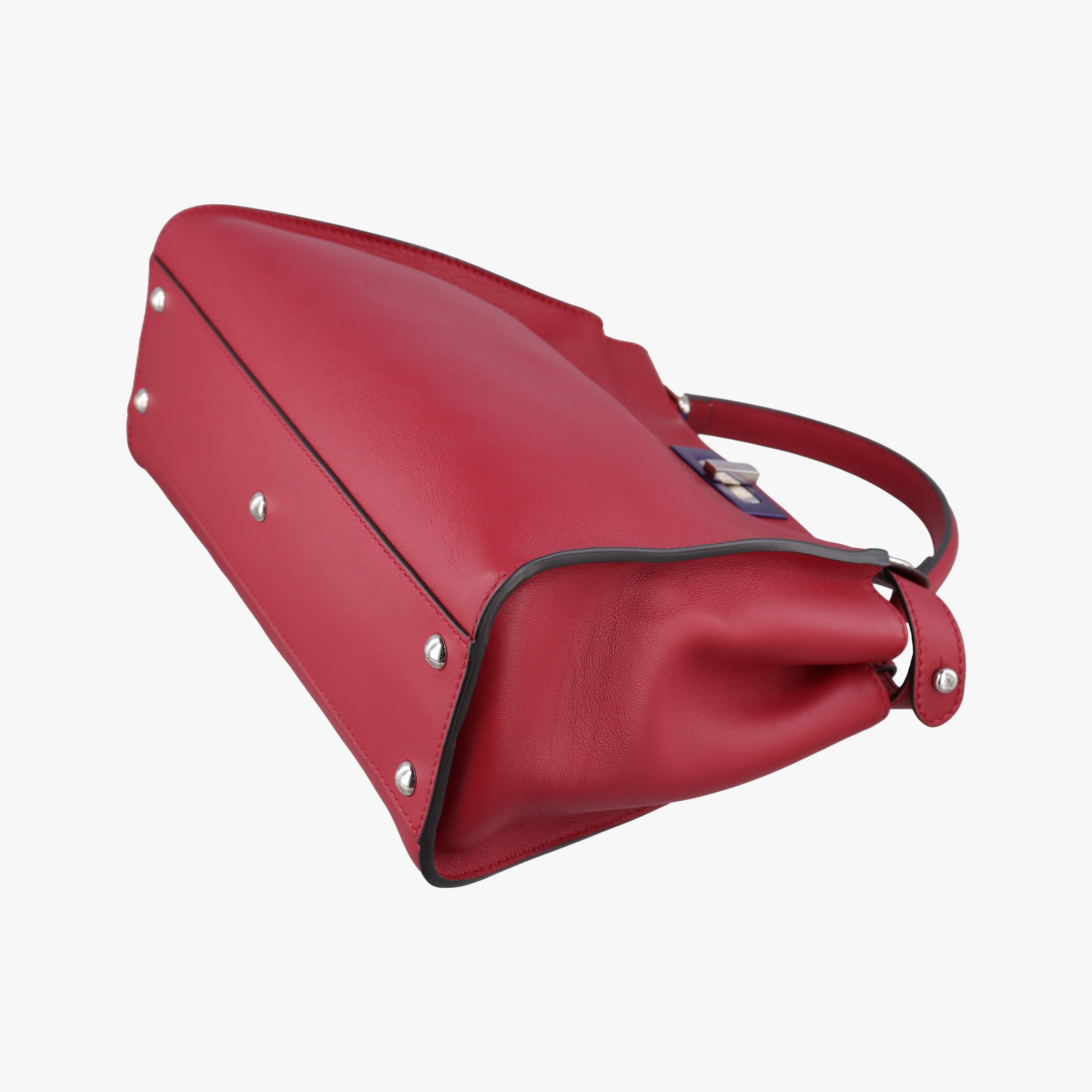 Pre-owned Fendi PEEKABOO MEDIUM Red Leather 8BN290 shoulderbag | stylenewstar