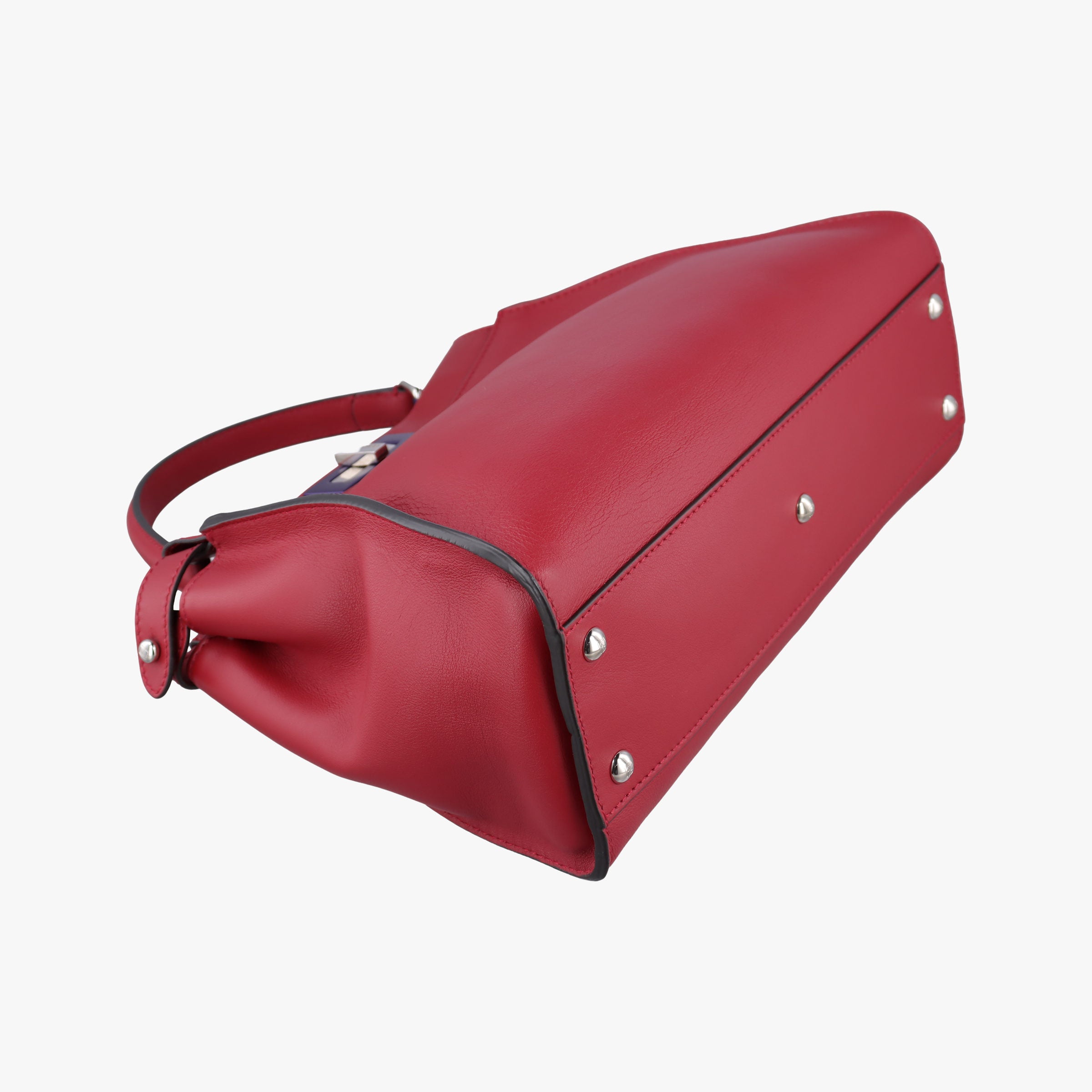 Pre-owned Fendi PEEKABOO MEDIUM Red Leather 8BN290 shoulderbag | stylenewstar