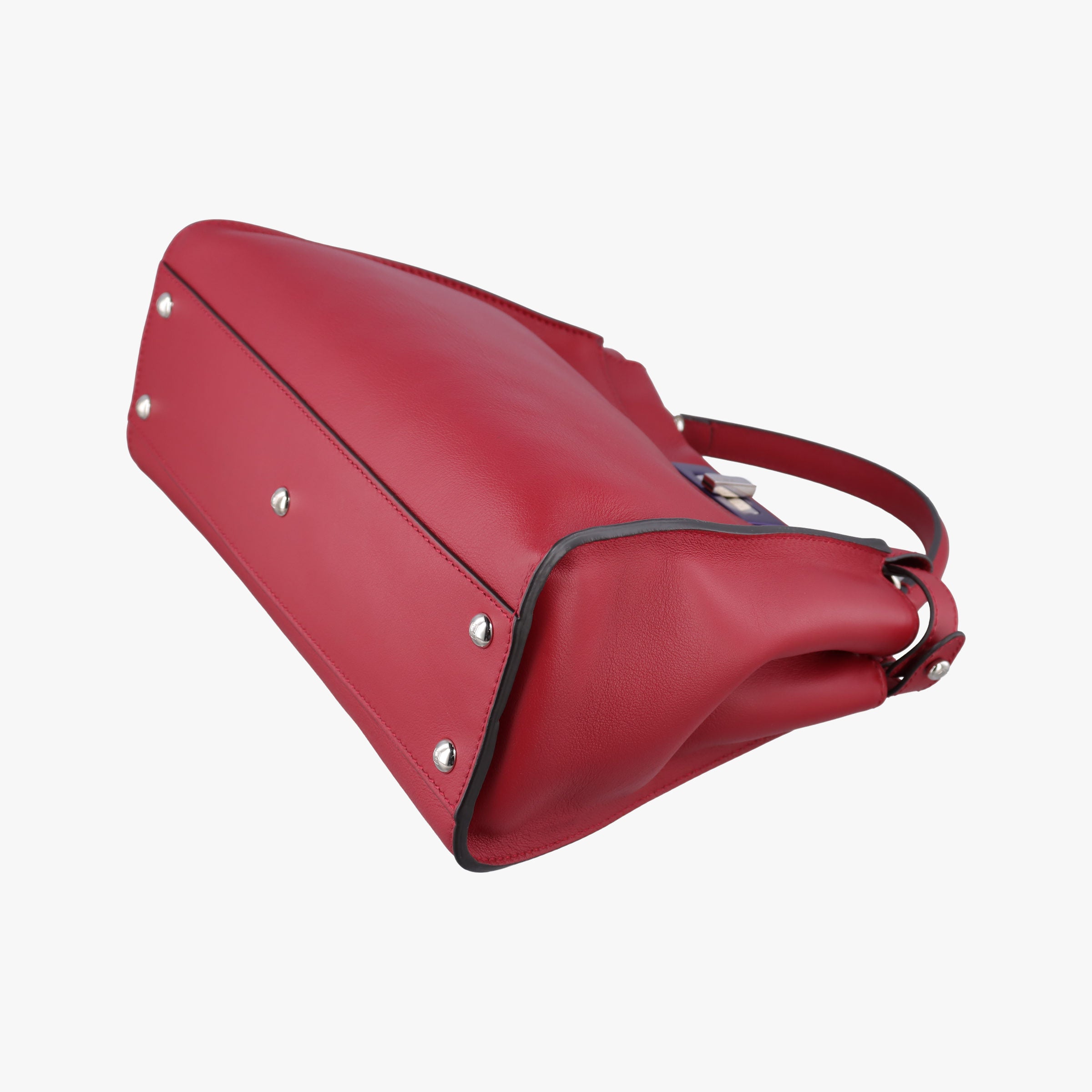 Pre-owned Fendi PEEKABOO MEDIUM Red Leather 8BN290 shoulderbag | stylenewstar