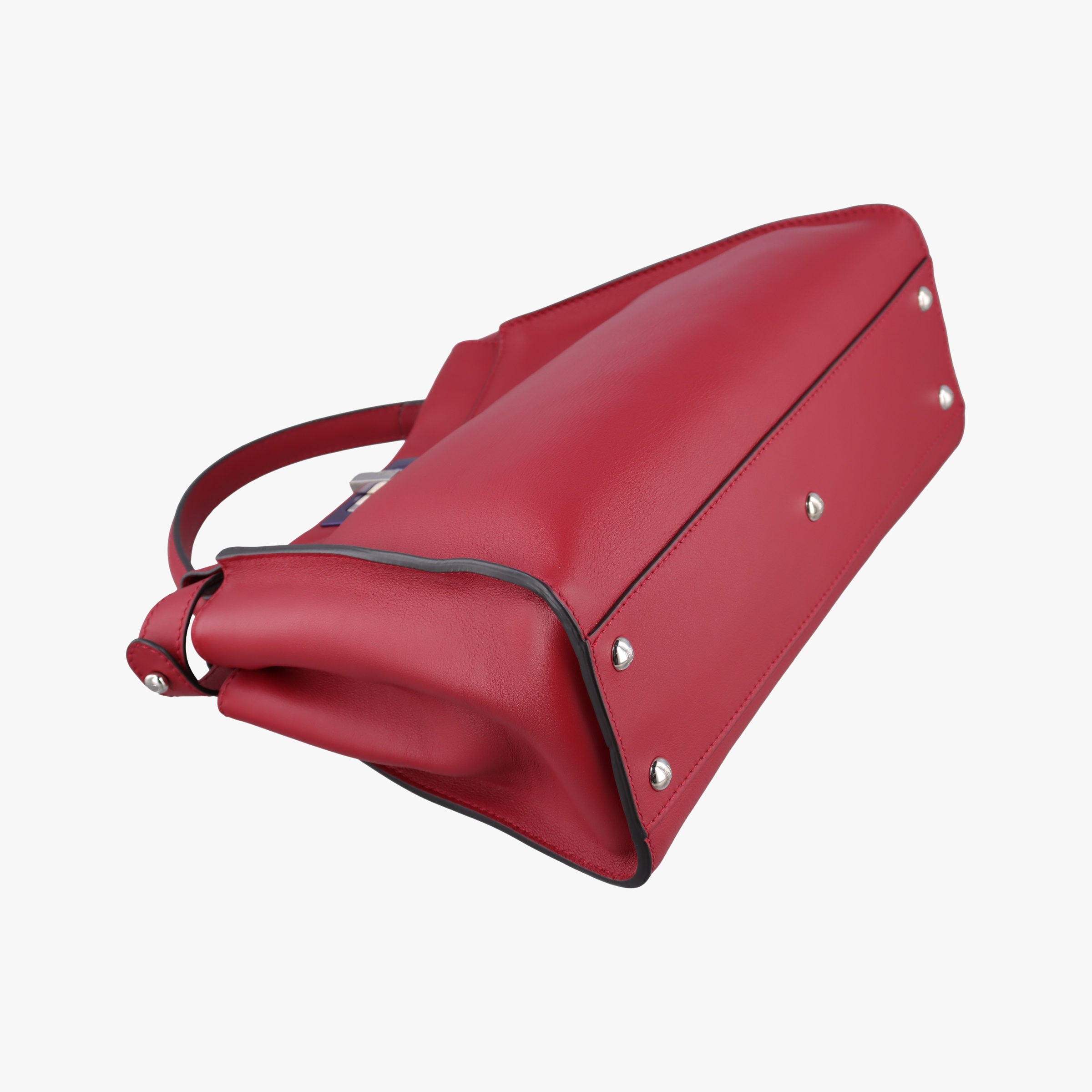 Pre-owned Fendi PEEKABOO MEDIUM Red Leather 8BN290 shoulderbag | stylenewstar