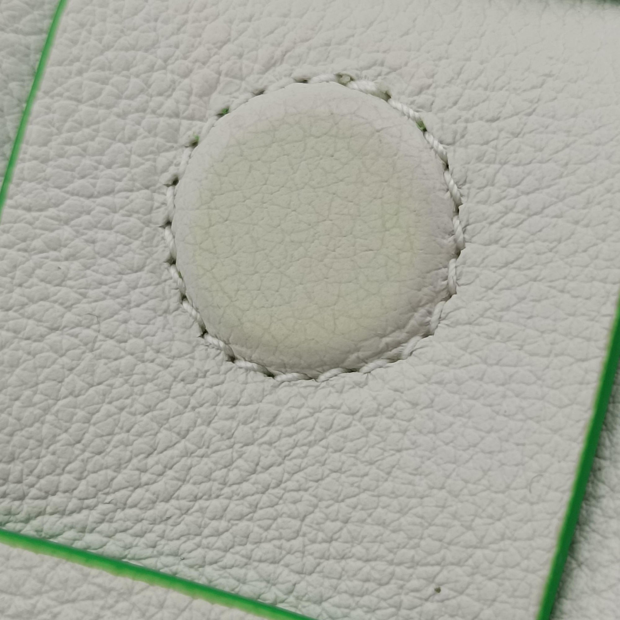 Pre-owned Bottega Veneta candy cassette White×green Leather  shoulderbag | stylenewstar
