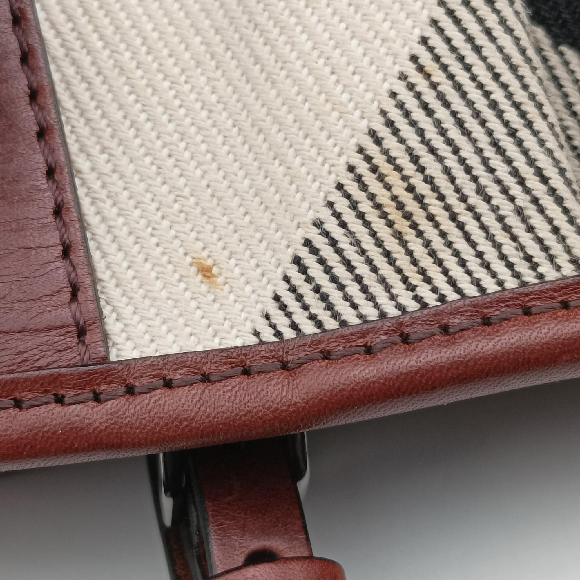 Secondhand Burberry Beat Check Brown × Beige × Black Canvas × Leather  shoulderbag | stylenewstar