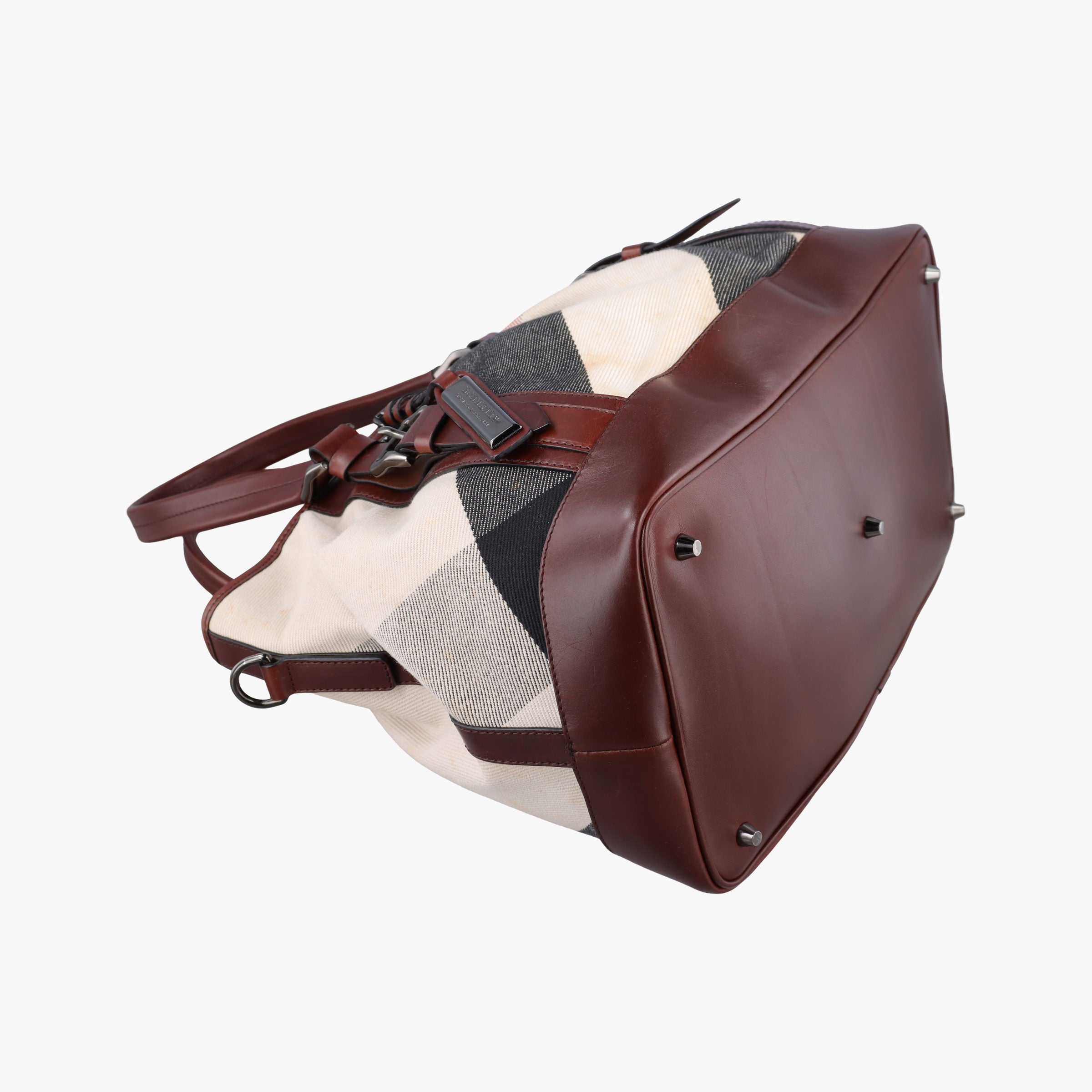 Secondhand Burberry Beat Check Brown × Beige × Black Canvas × Leather  shoulderbag | stylenewstar