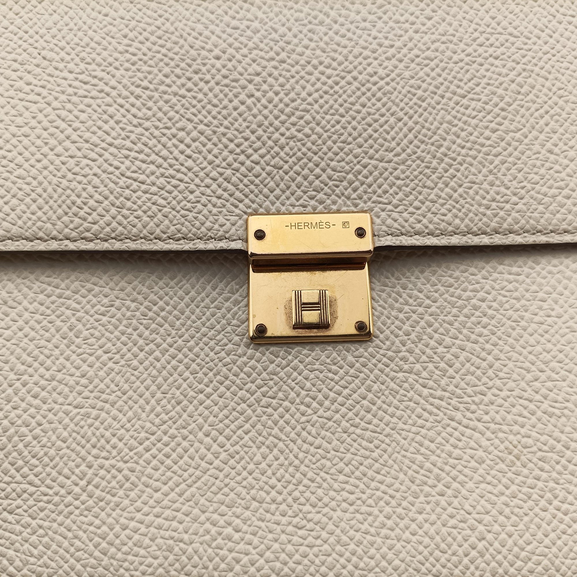 Vintage Hermes Clic 16 Nata Epsom Calfskin  shoulderbag | stylenewstar