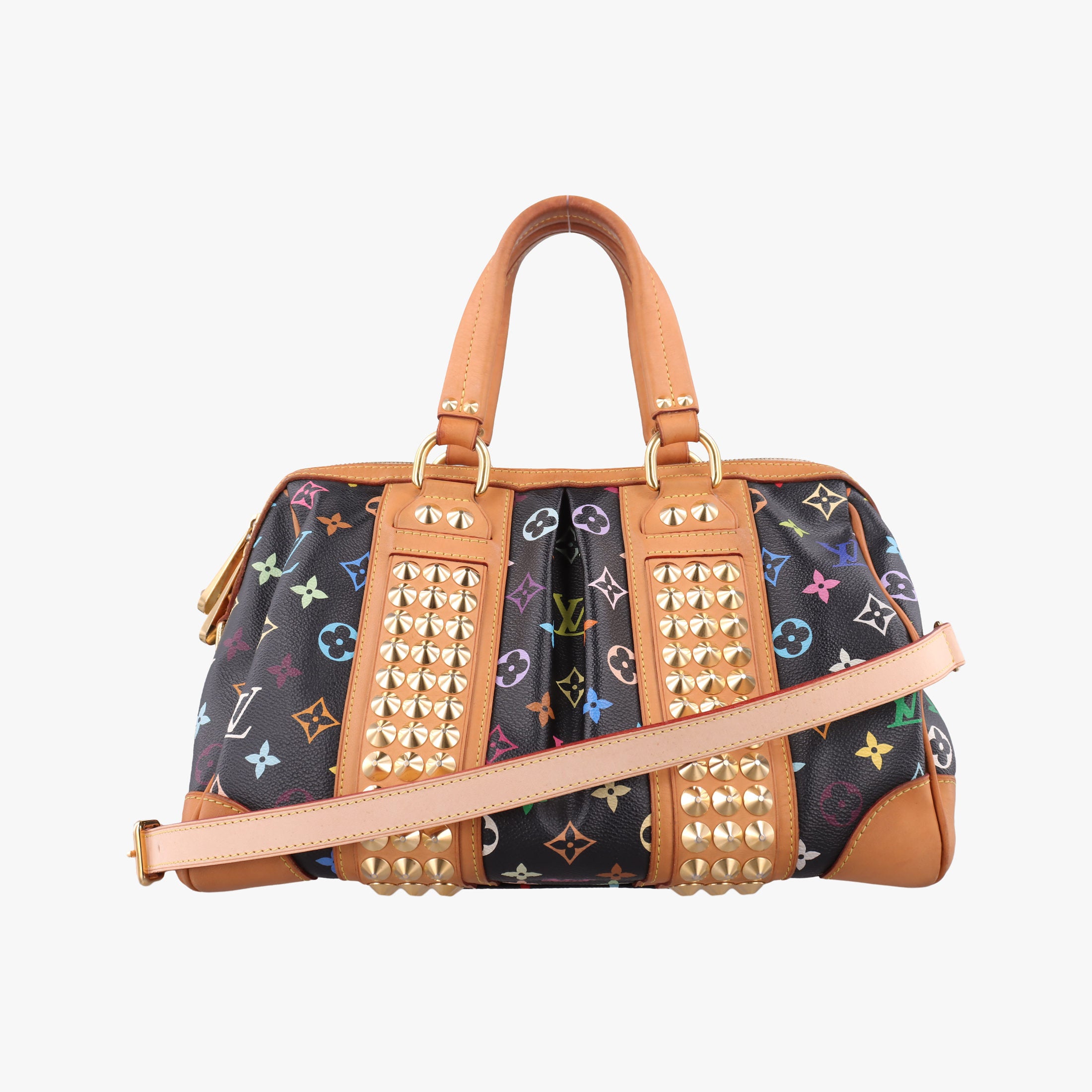 Pre-owned Louis Vuitton COURTNEY MM Noir Monogram Multicolor M45642 shoulderbag | stylenewstar