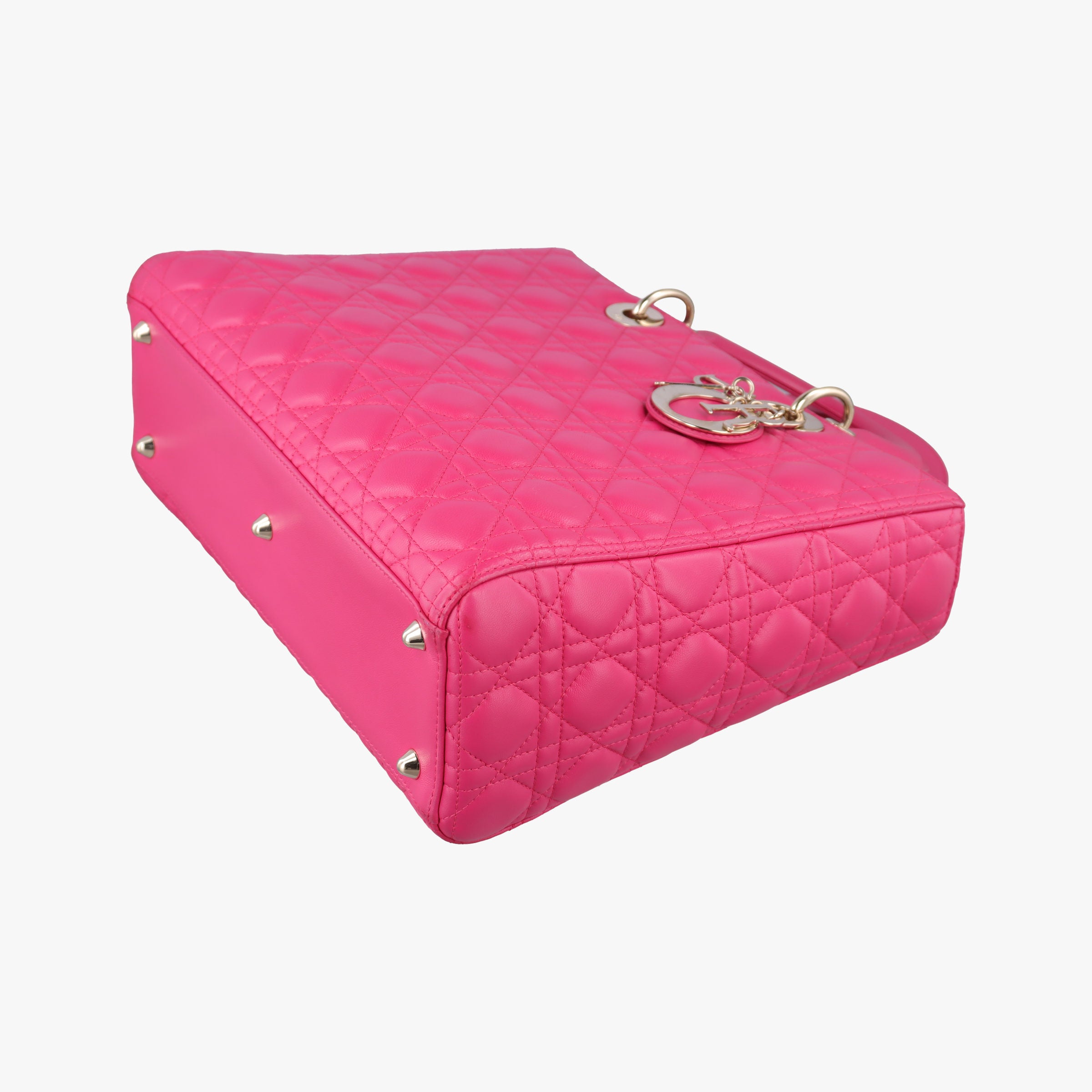 Pre-owned Christian Dior Lady Dior Rose lambskin  shoulderbag | stylenewstar
