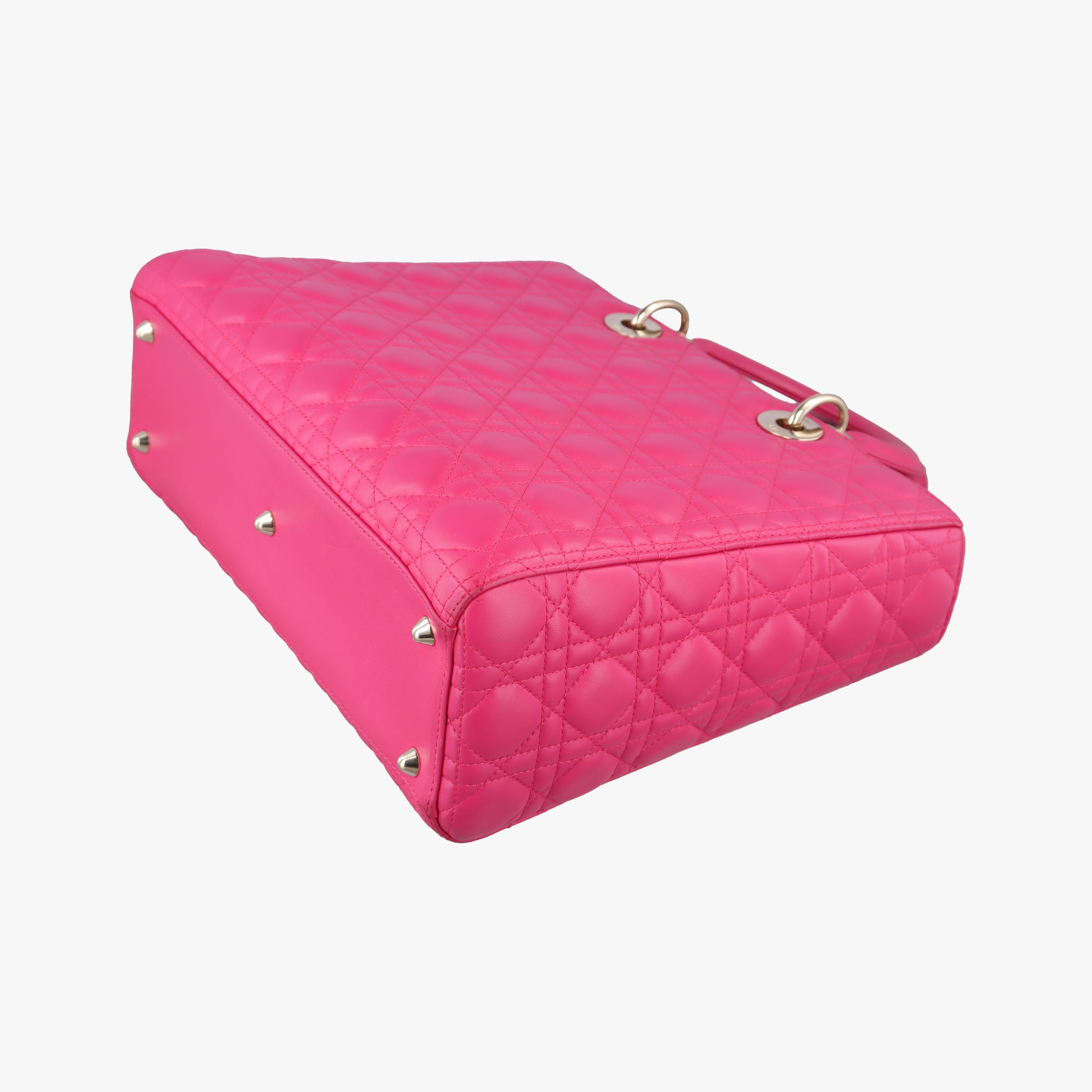 Pre-owned Christian Dior Lady Dior Rose lambskin  shoulderbag | stylenewstar