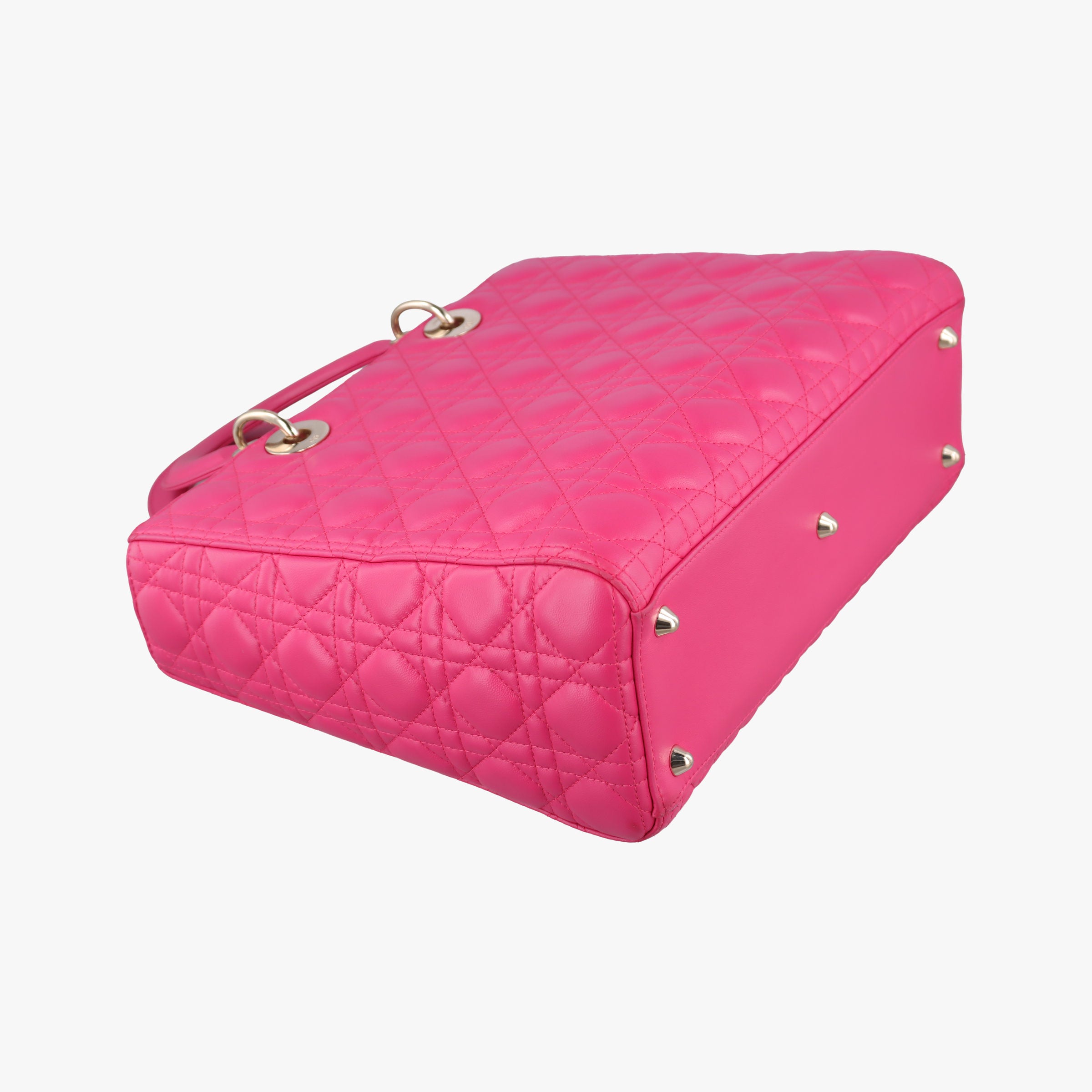 Pre-owned Christian Dior Lady Dior Rose lambskin  shoulderbag | stylenewstar