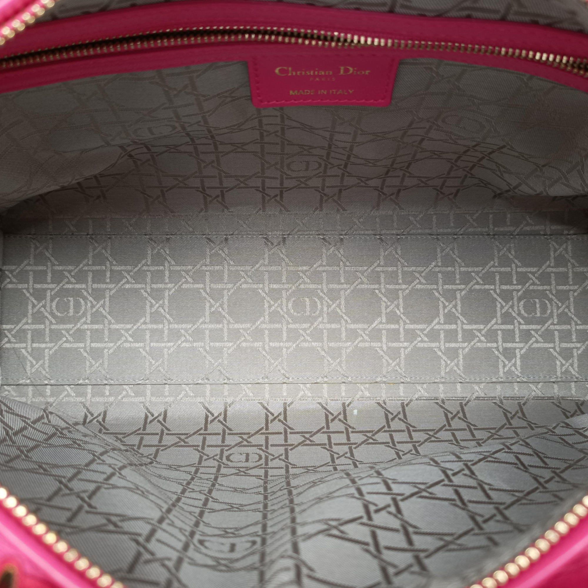 Pre-owned Christian Dior Lady Dior Rose lambskin  shoulderbag | stylenewstar
