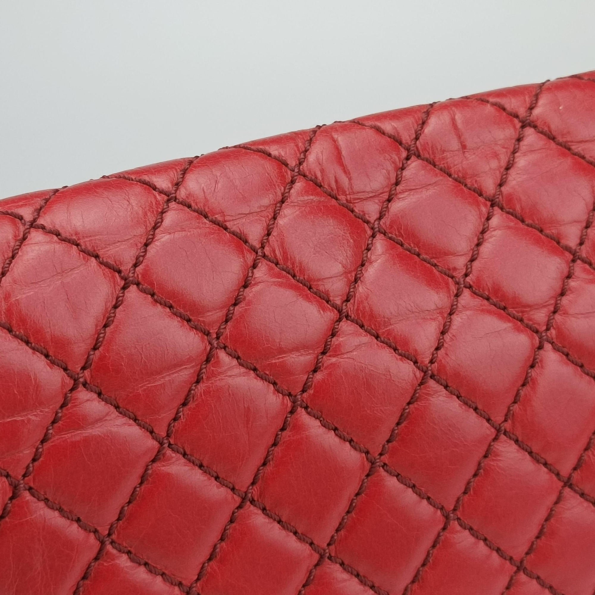 Pre-owned Chanel BOY CHANEL Red lambskin A67087 shoulderbag | stylenewstar