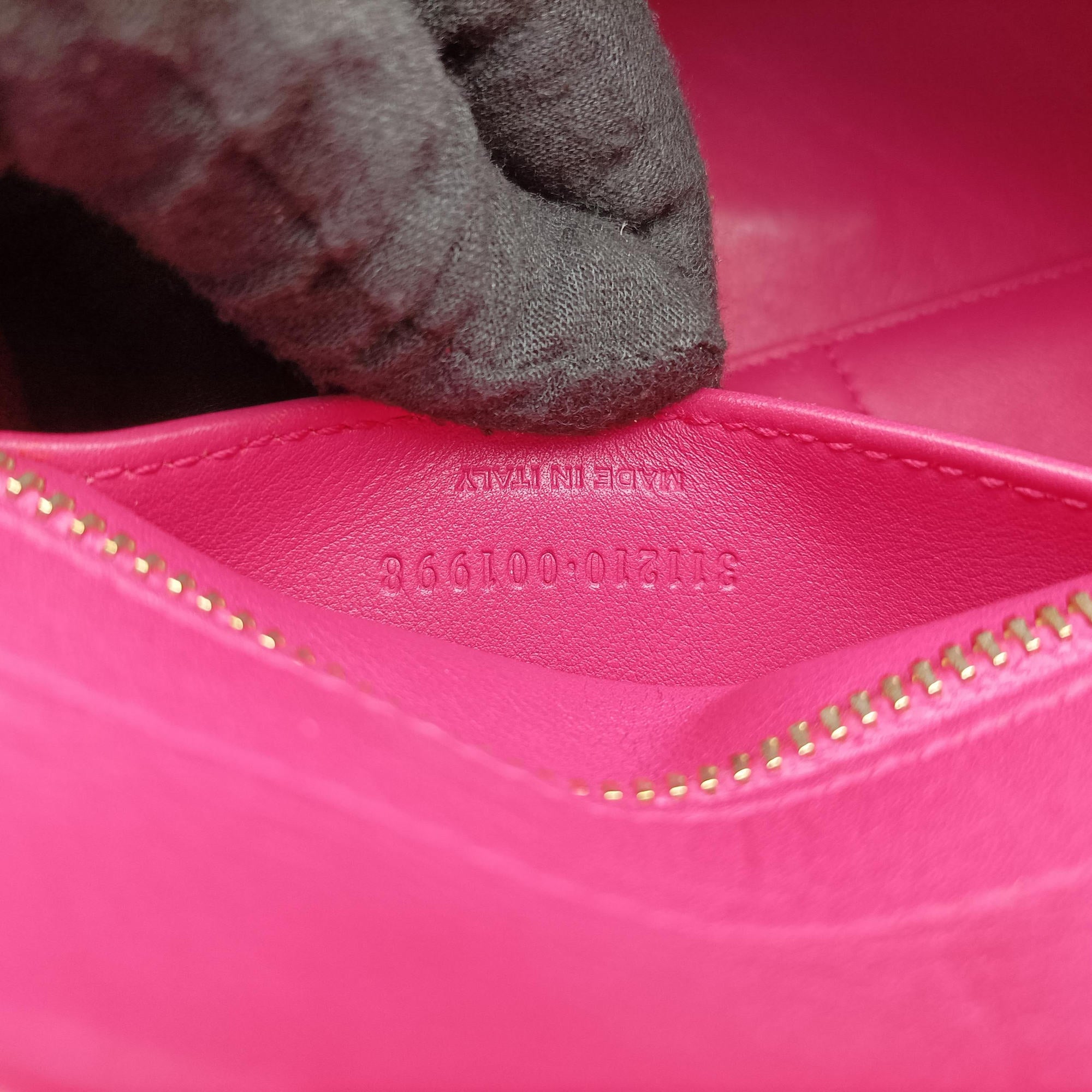 Pre-owned Yves Saint Laurent Y Ligne Petit Cabas Rose Leather 311210 shoulderbag | stylenewstar