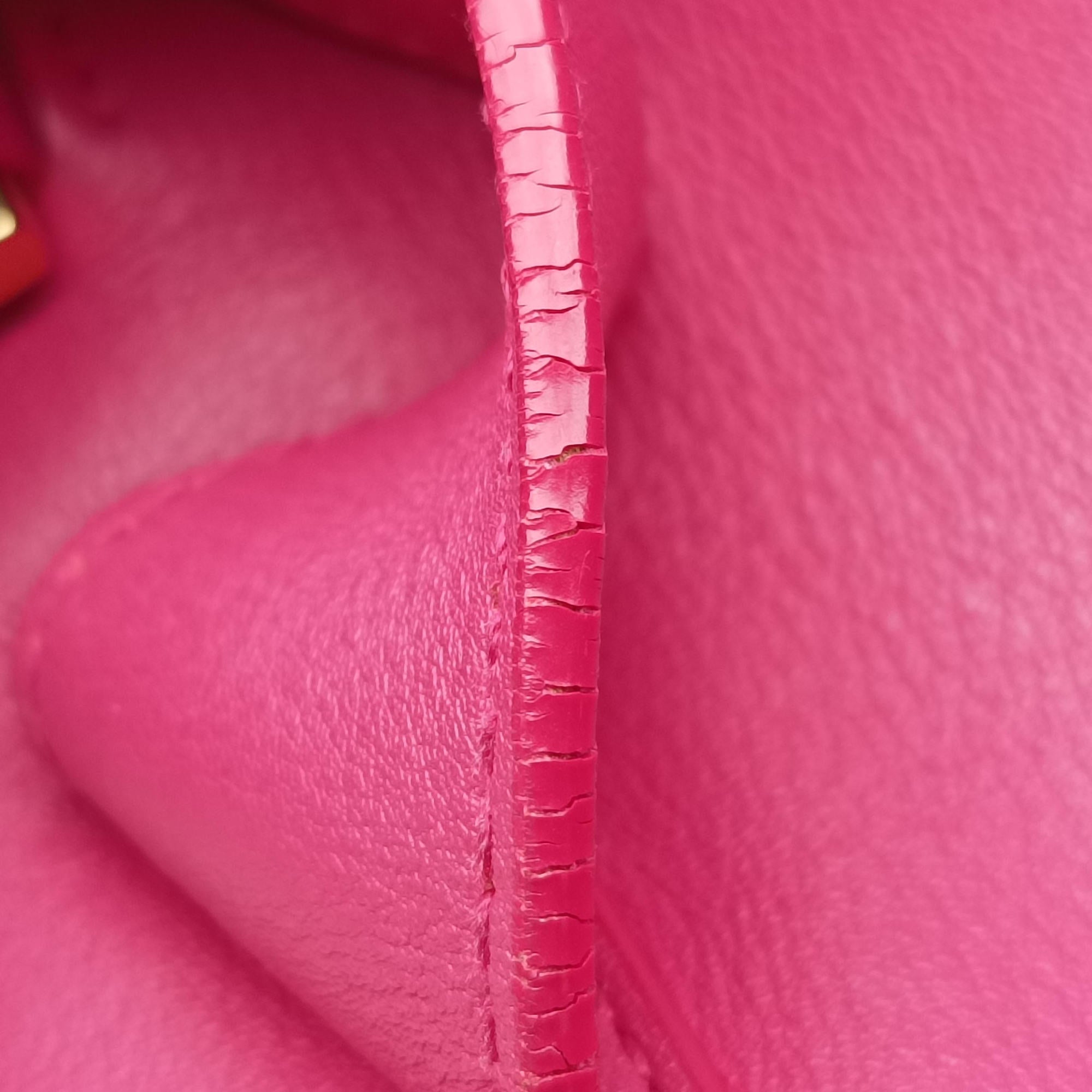 Pre-owned Yves Saint Laurent Y Ligne Petit Cabas Rose Leather 311210 shoulderbag | stylenewstar