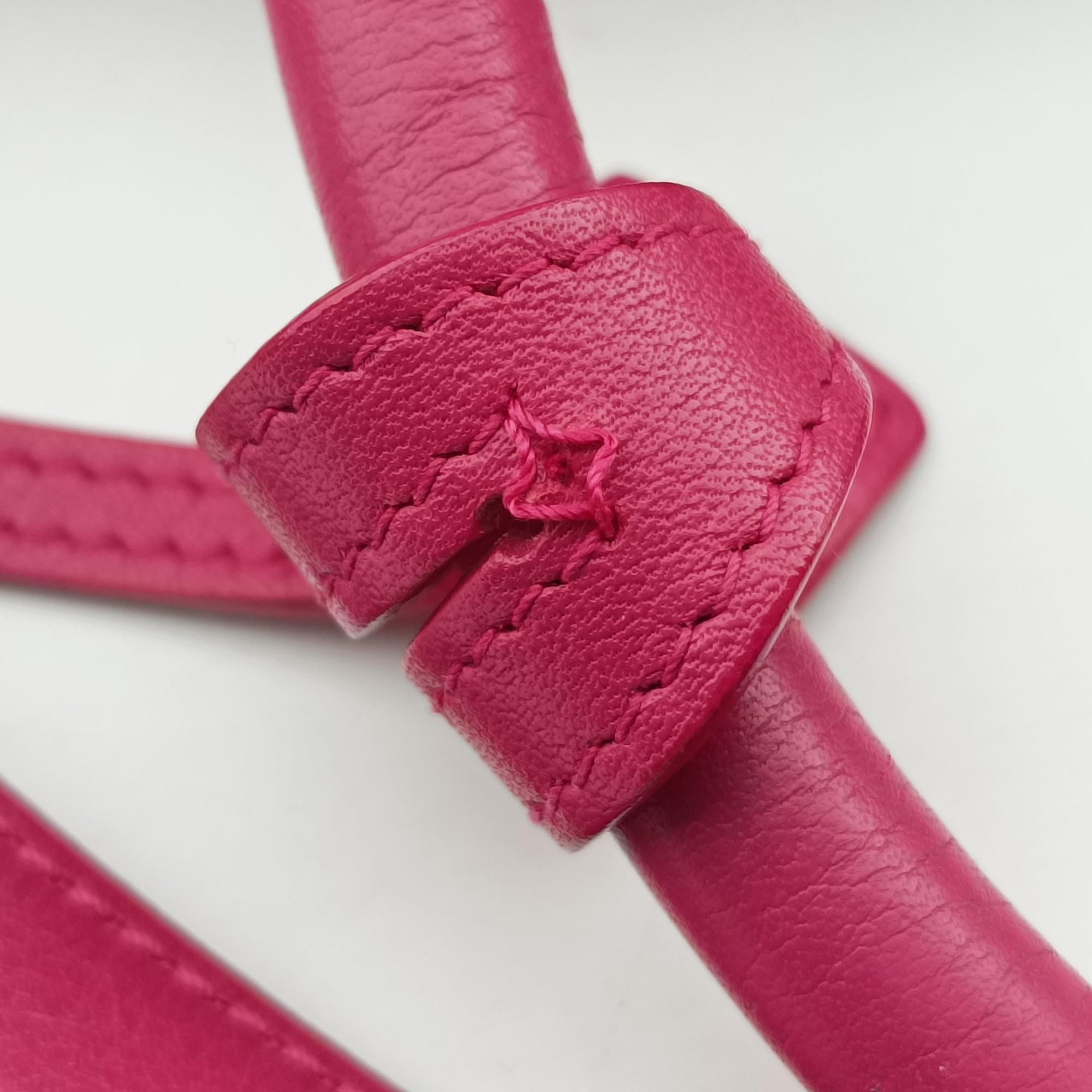 Pre-owned Yves Saint Laurent Y Ligne Petit Cabas Rose Leather 311210 shoulderbag | stylenewstar