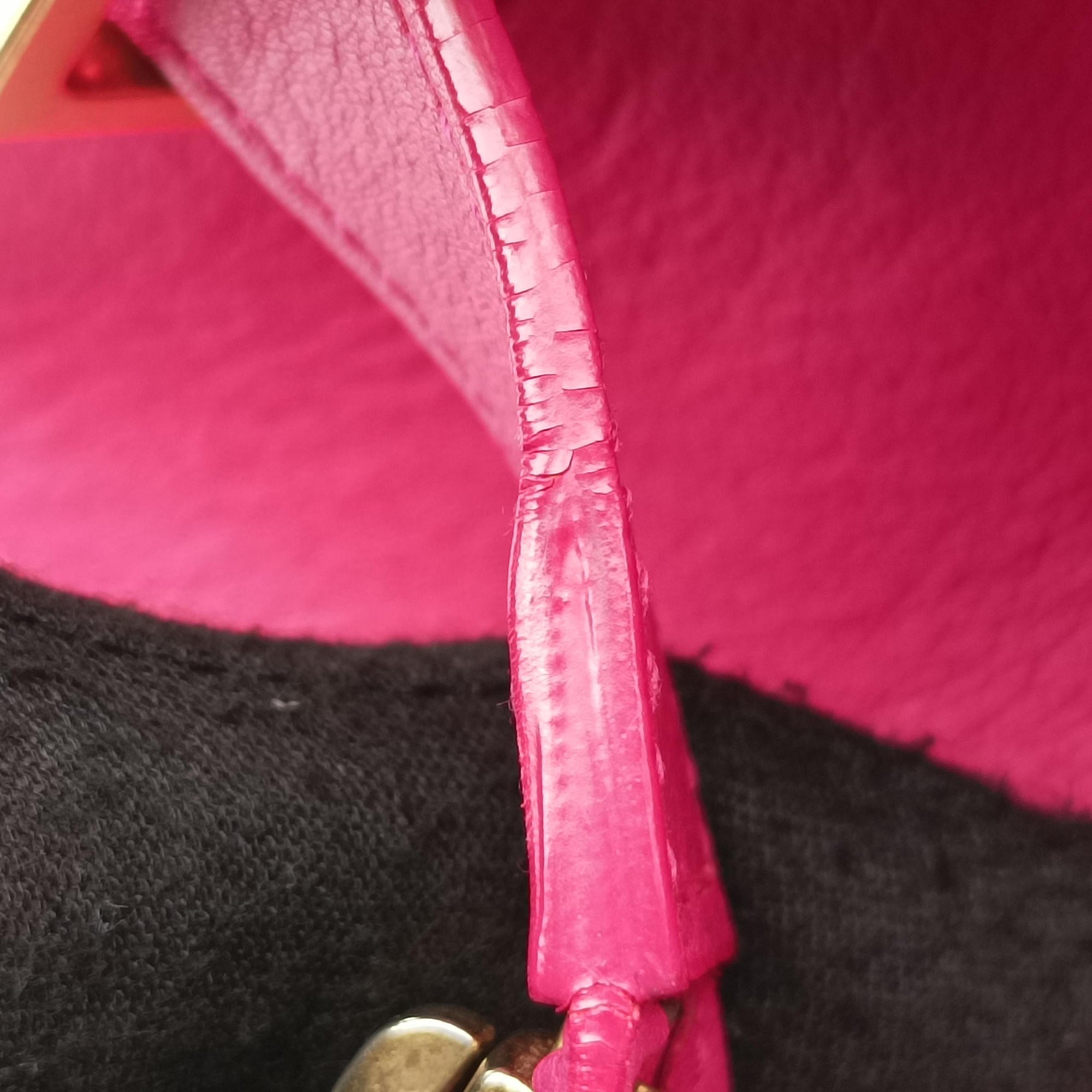 Pre-owned Yves Saint Laurent Y Ligne Petit Cabas Rose Leather 311210 shoulderbag | stylenewstar