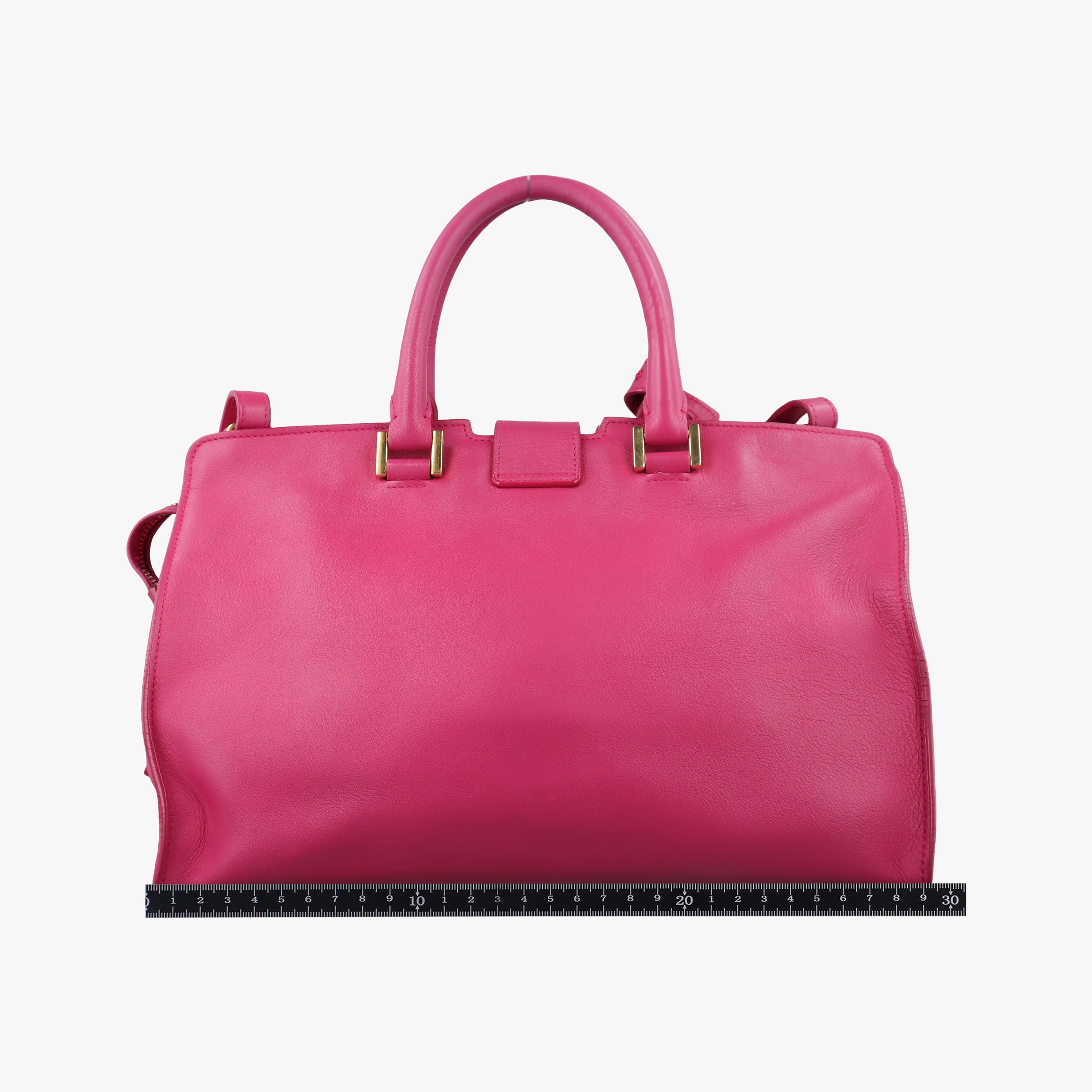 Pre-owned Yves Saint Laurent Y Ligne Petit Cabas Rose Leather 311210 shoulderbag | stylenewstar