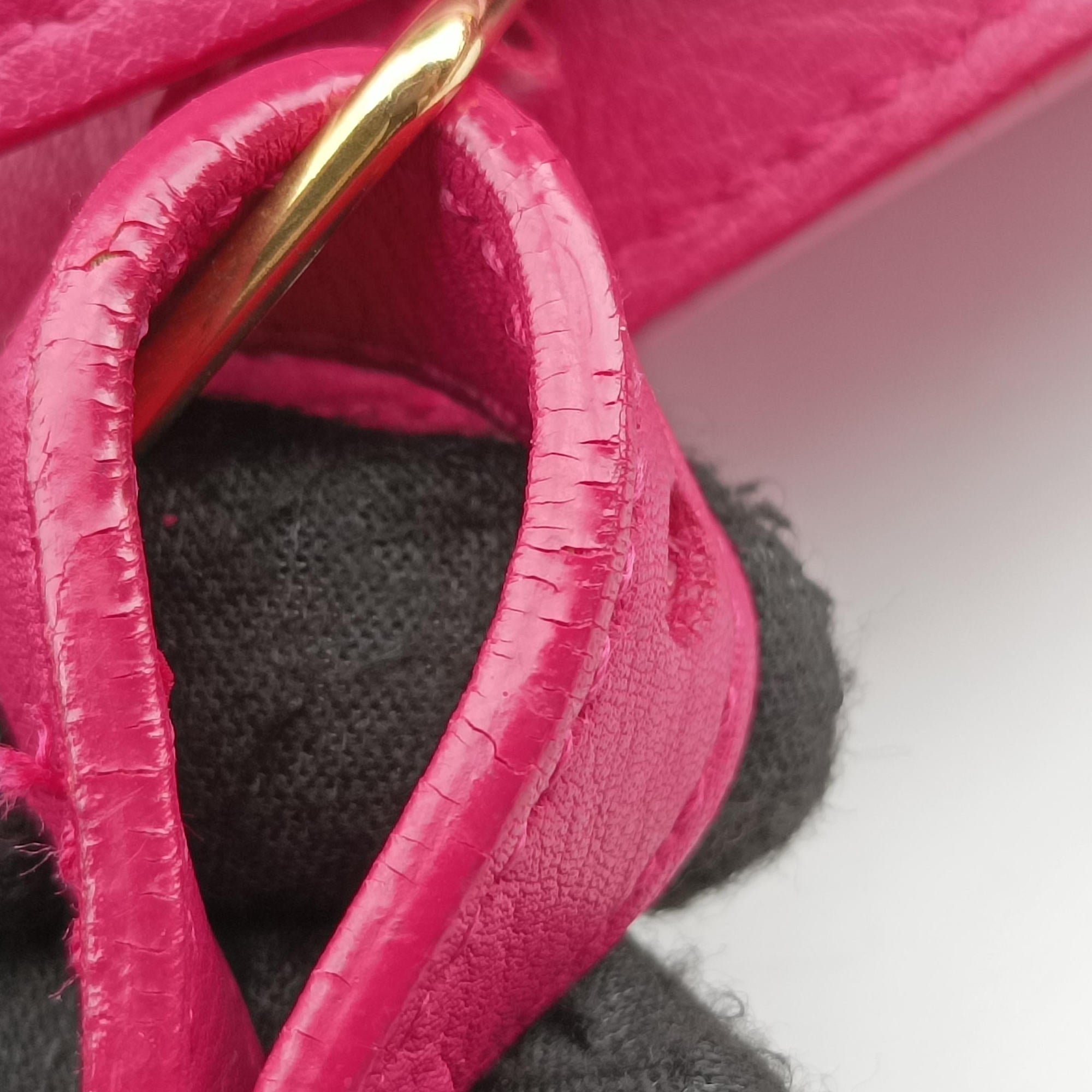 Pre-owned Yves Saint Laurent Y Ligne Petit Cabas Rose Leather 311210 shoulderbag | stylenewstar