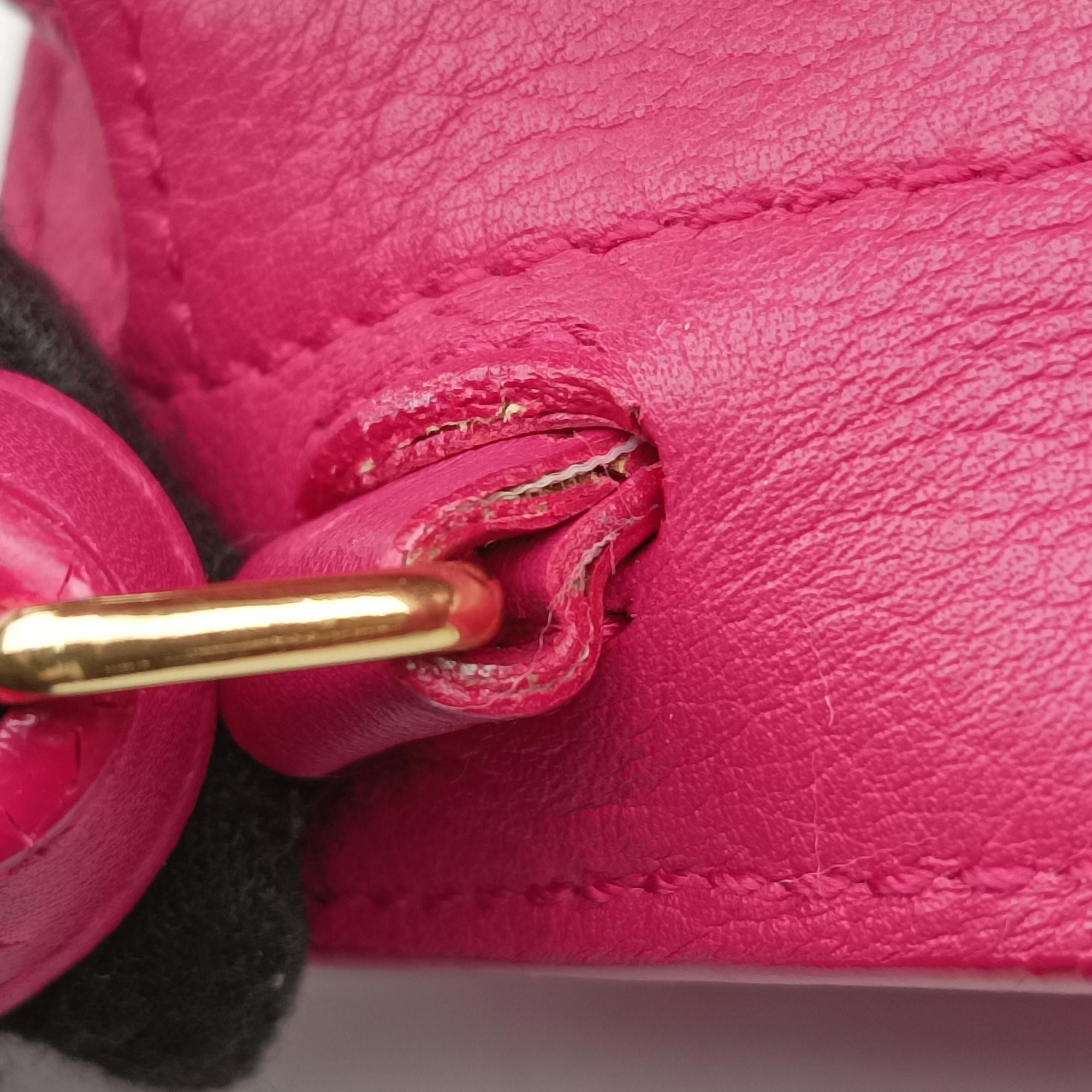 Pre-owned Yves Saint Laurent Y Ligne Petit Cabas Rose Leather 311210 shoulderbag | stylenewstar