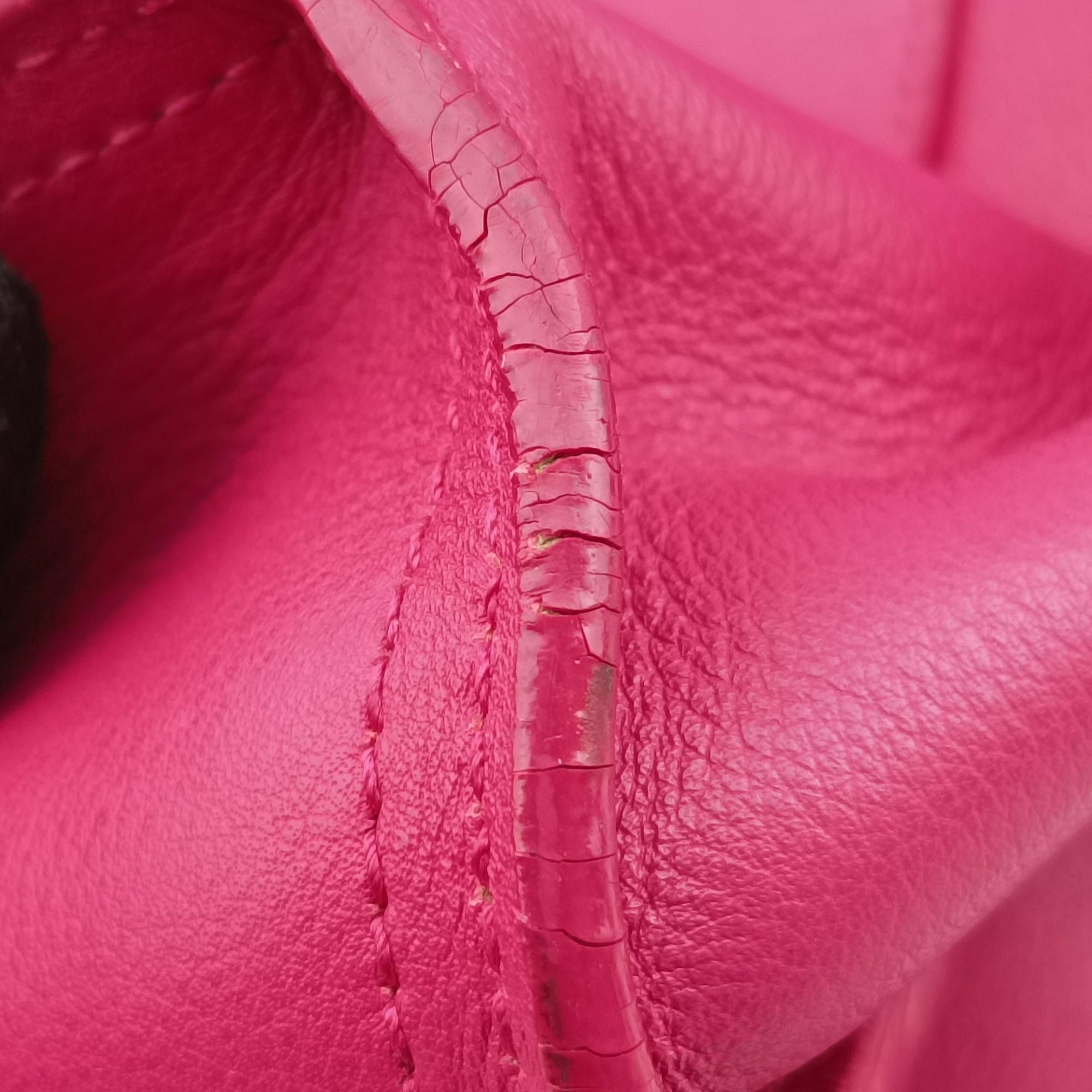 Pre-owned Yves Saint Laurent Y Ligne Petit Cabas Rose Leather 311210 shoulderbag | stylenewstar