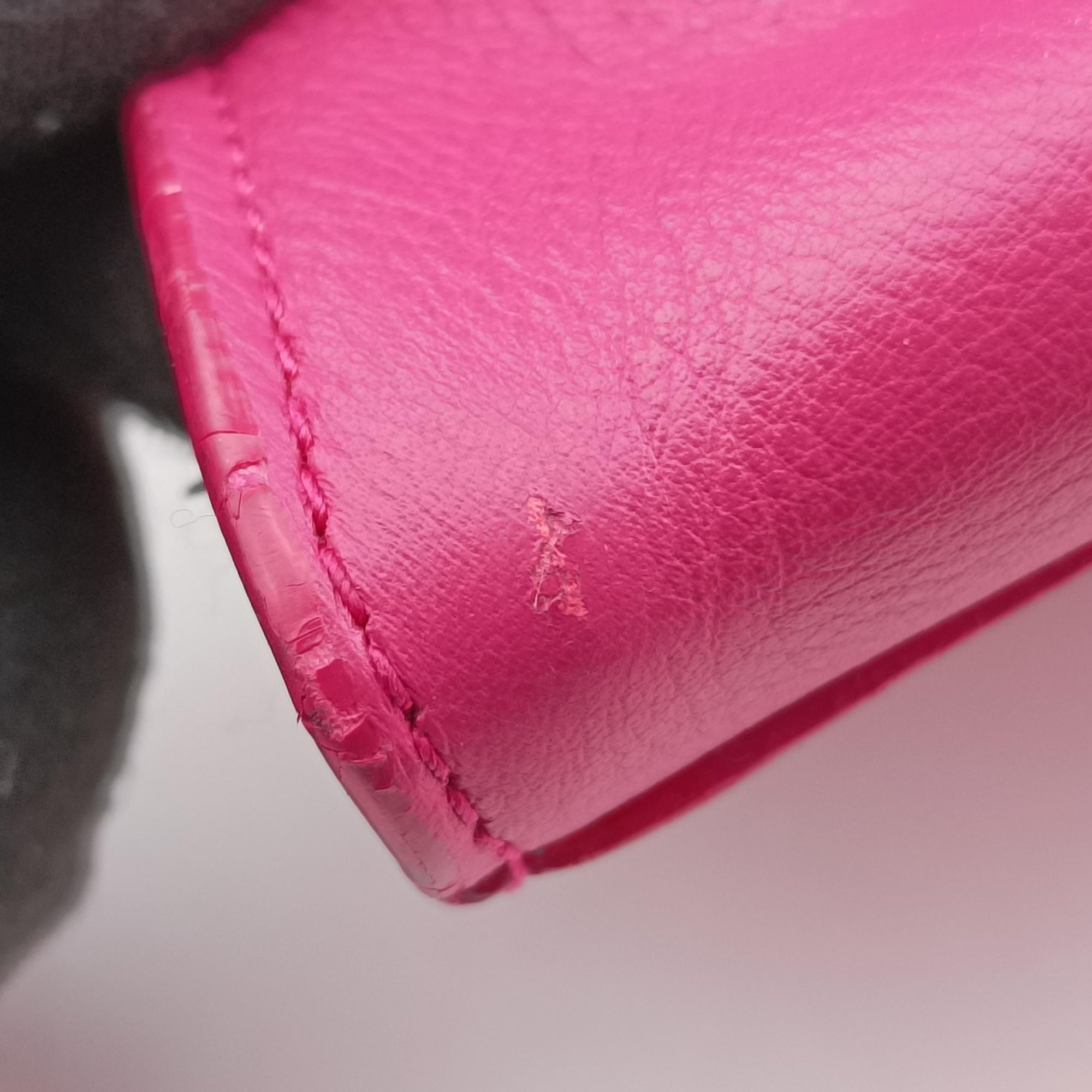 Pre-owned Yves Saint Laurent Y Ligne Petit Cabas Rose Leather 311210 shoulderbag | stylenewstar