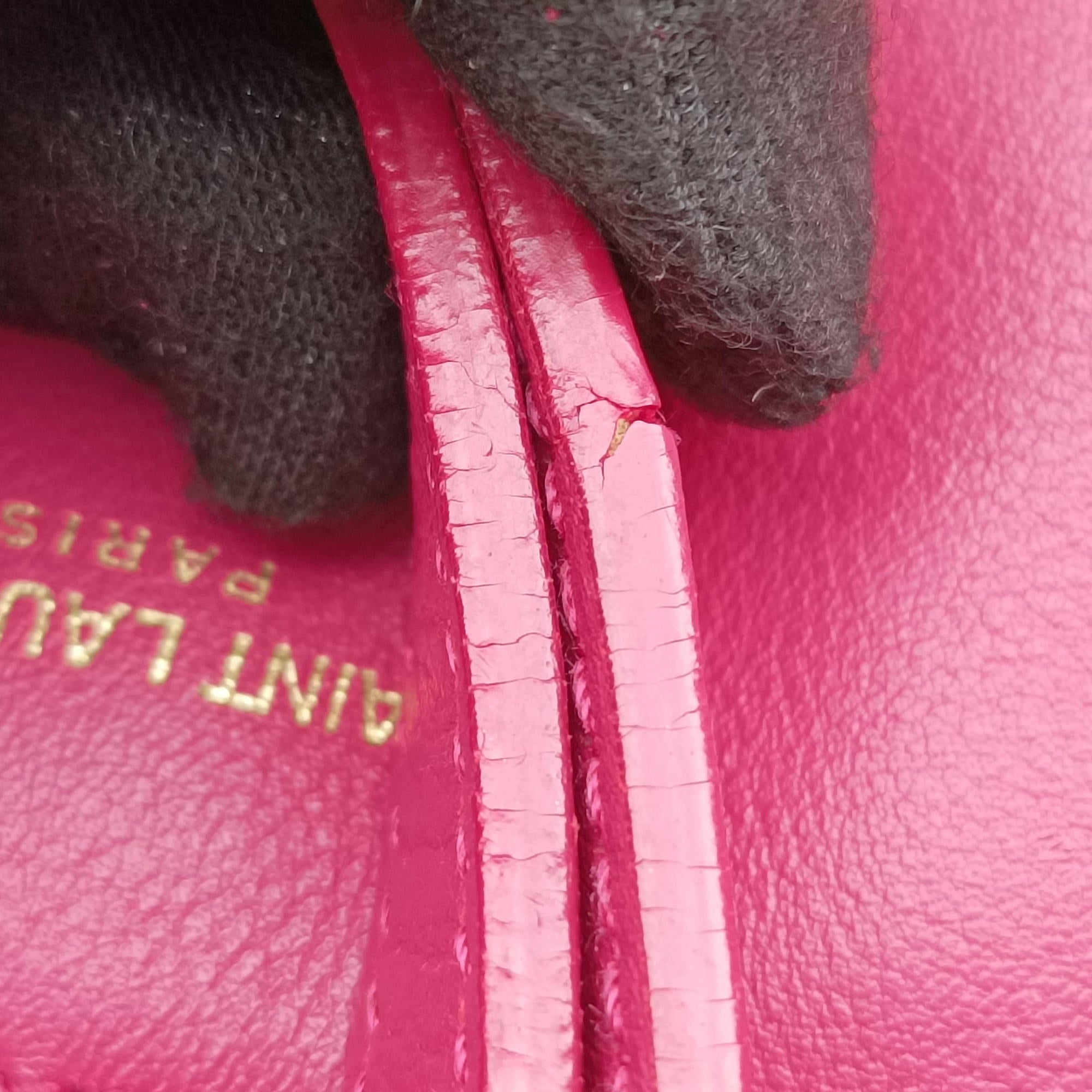 Pre-owned Yves Saint Laurent Y Ligne Petit Cabas Rose Leather 311210 shoulderbag | stylenewstar