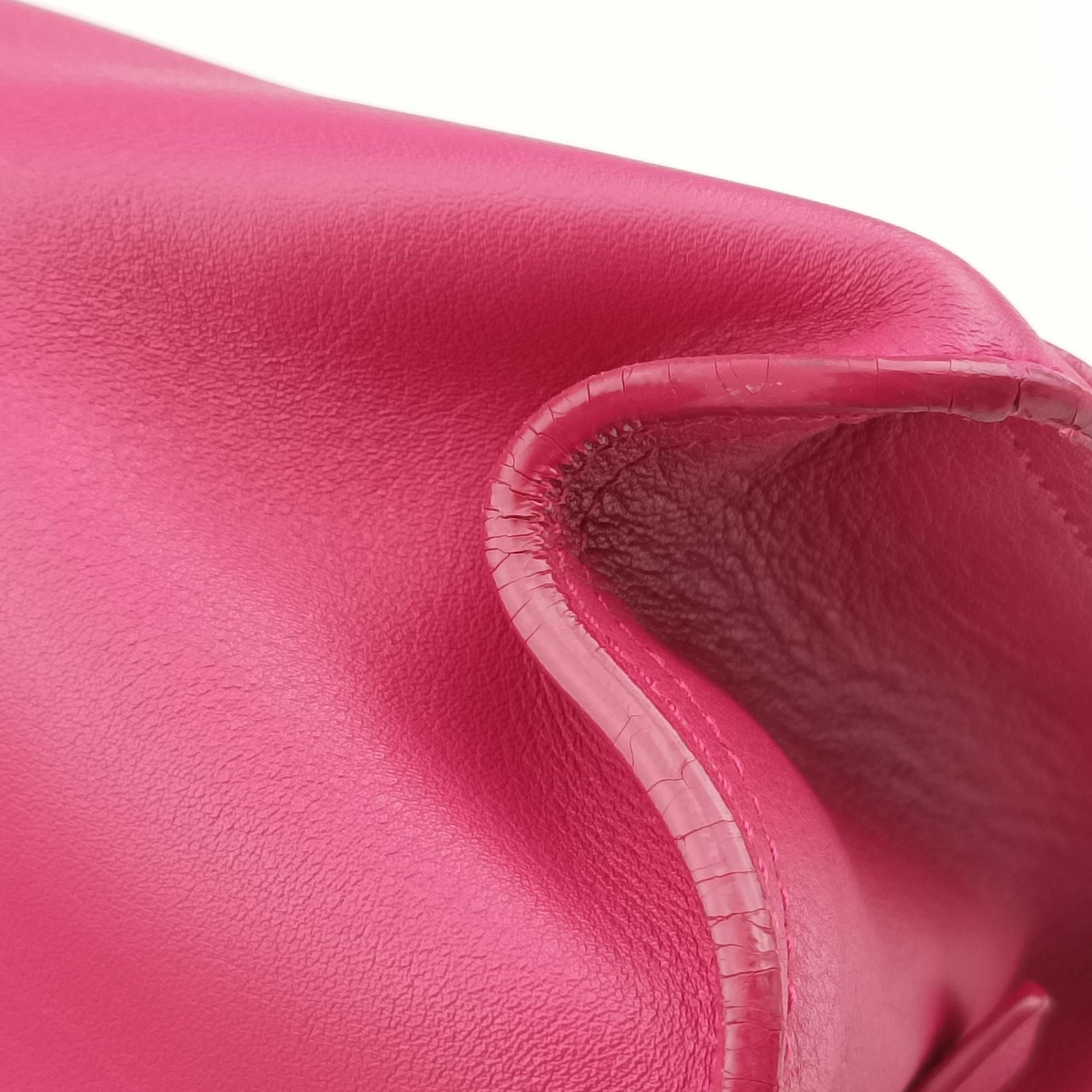 Pre-owned Yves Saint Laurent Y Ligne Petit Cabas Rose Leather 311210 shoulderbag | stylenewstar