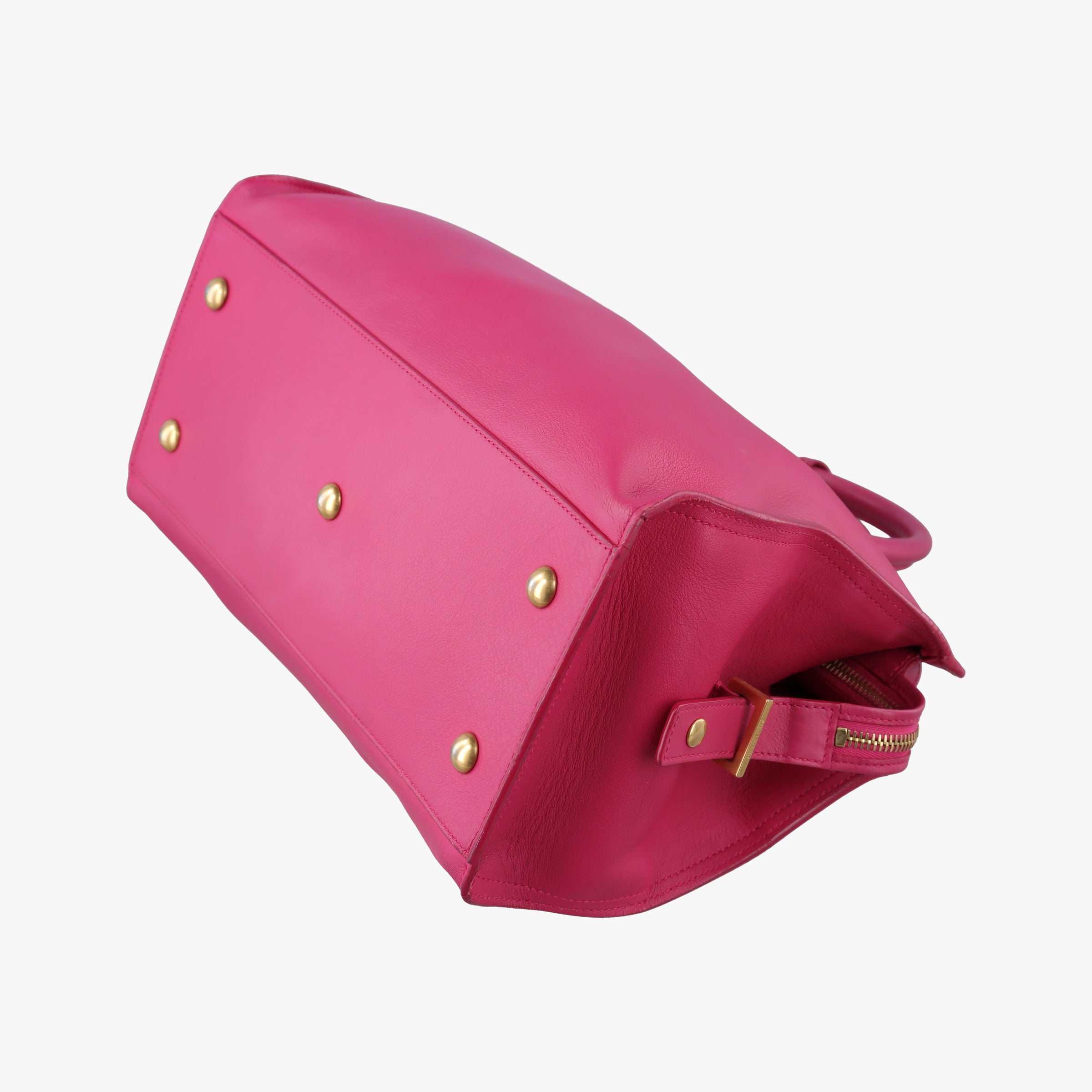 Pre-owned Yves Saint Laurent Y Ligne Petit Cabas Rose Leather 311210 shoulderbag | stylenewstar
