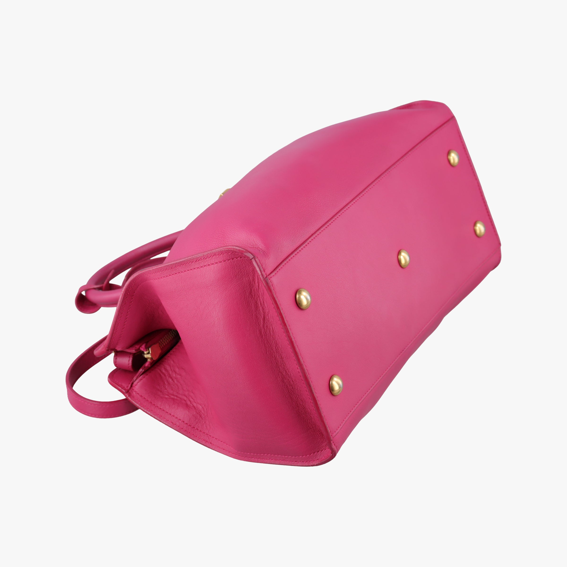 Pre-owned Yves Saint Laurent Y Ligne Petit Cabas Rose Leather 311210 shoulderbag | stylenewstar