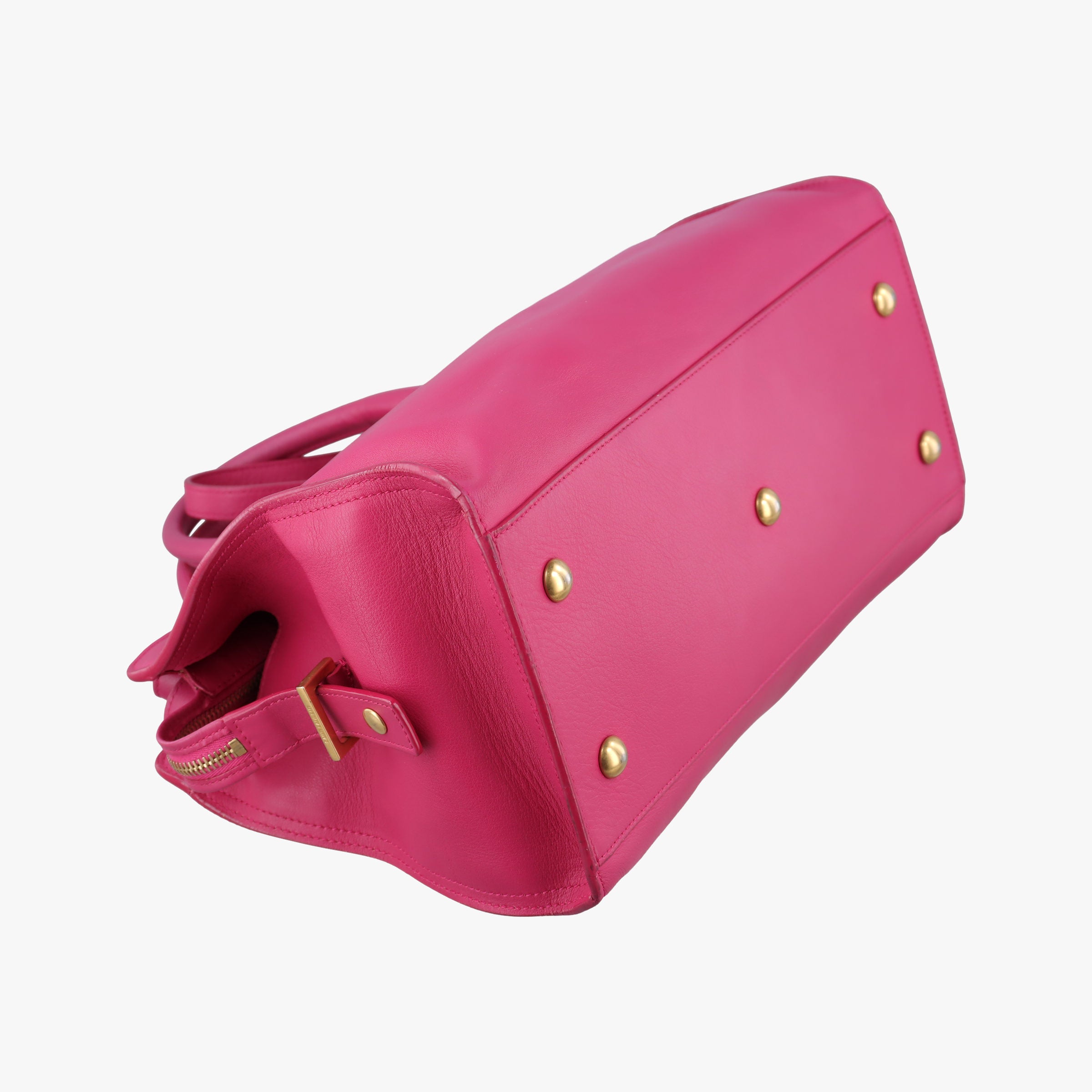 Pre-owned Yves Saint Laurent Y Ligne Petit Cabas Rose Leather 311210 shoulderbag | stylenewstar