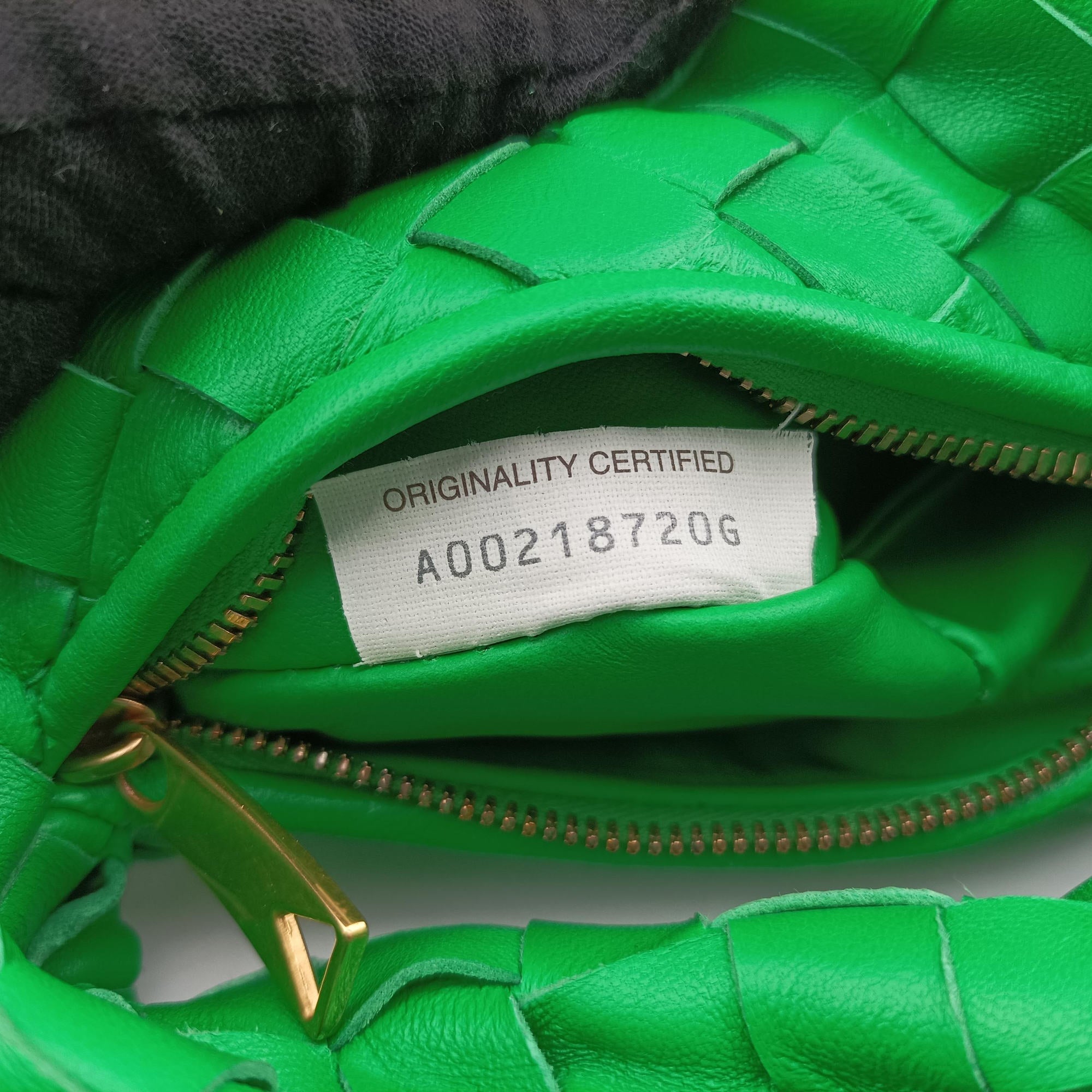 Secondhand Bottega Veneta The Jodie Green lambskin  handbag | stylenewstar
