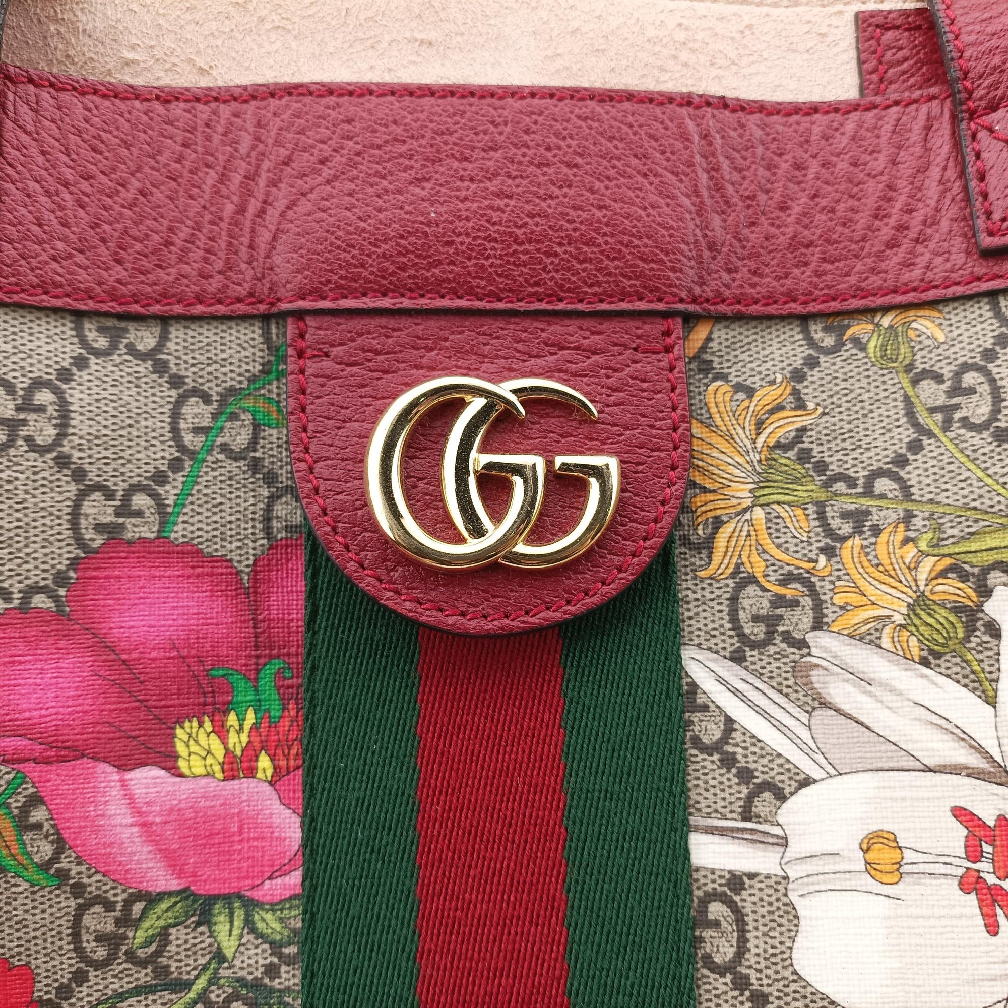 Pre-owned Gucci Ophidia Multicolour PVC coated canvas×leather 547947 shoulderbag | stylenewstar