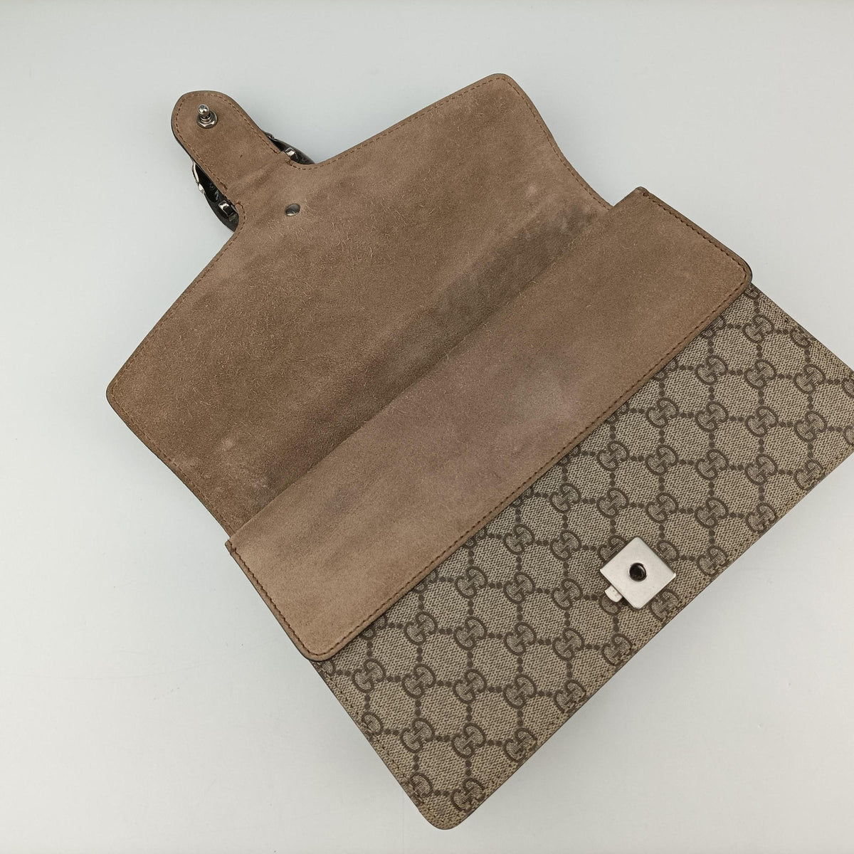 Pre-owned Gucci Dionysus Beige×Brown PVC coated canvas × suede 400249 shoulderbag | stylenewstar