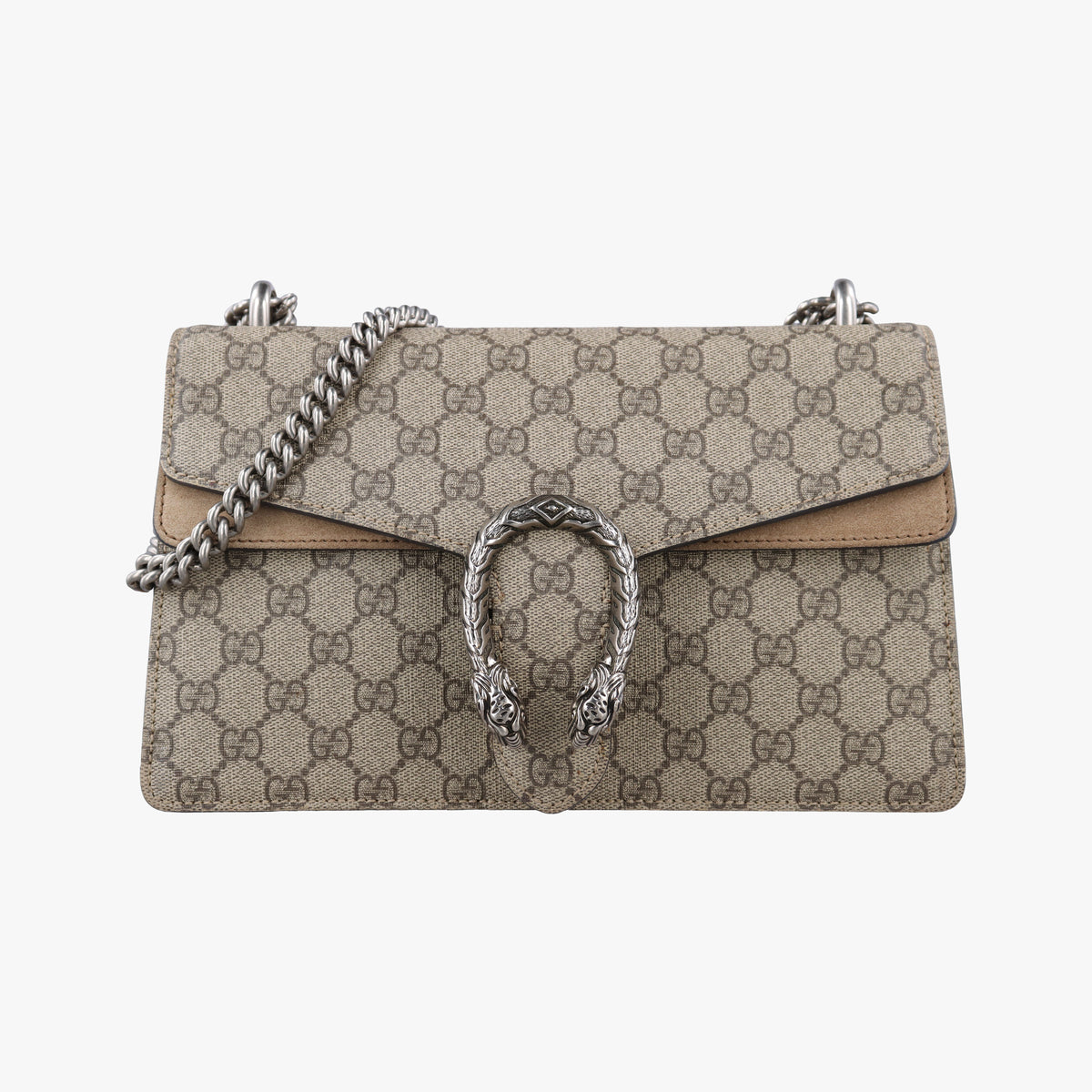 Pre-owned Gucci Dionysus Beige×Brown PVC coated canvas × suede 400249 shoulderbag | stylenewstar