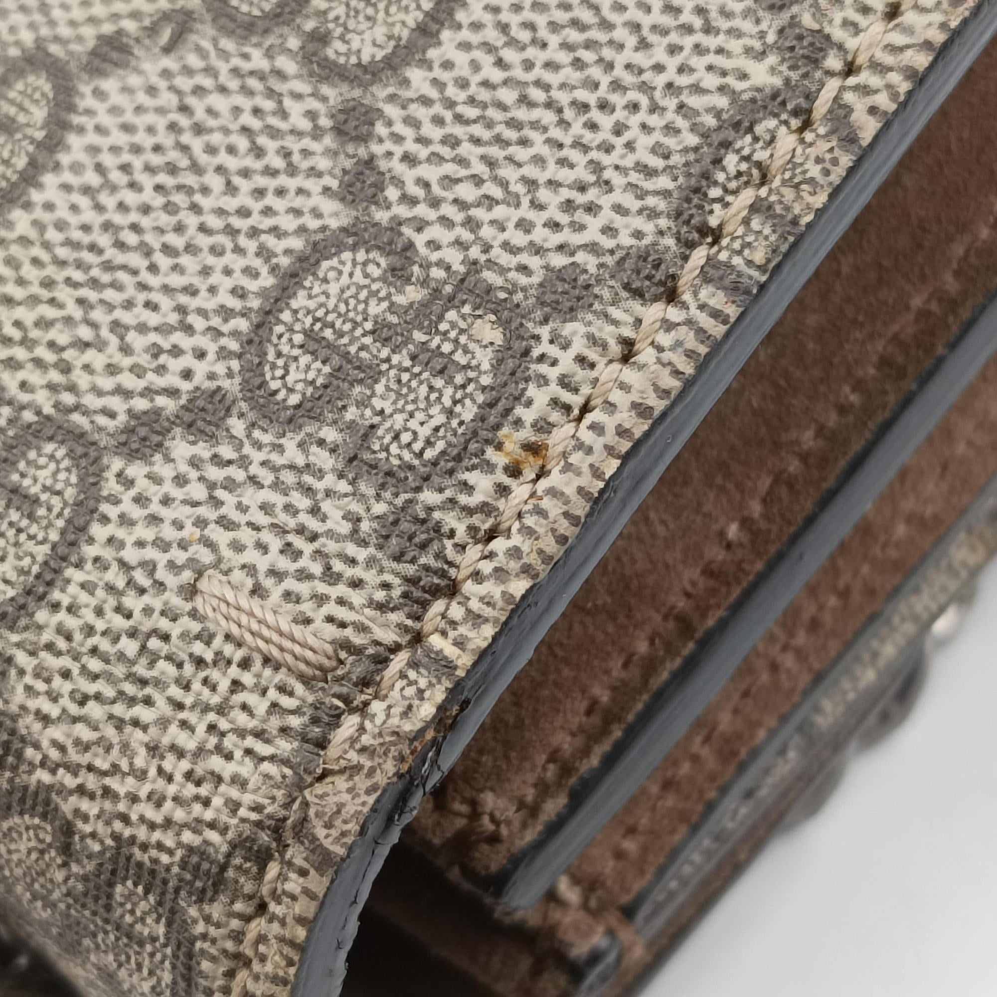Pre-owned Gucci Dionysus Beige×Brown PVC coated canvas × suede 400249 shoulderbag | stylenewstar