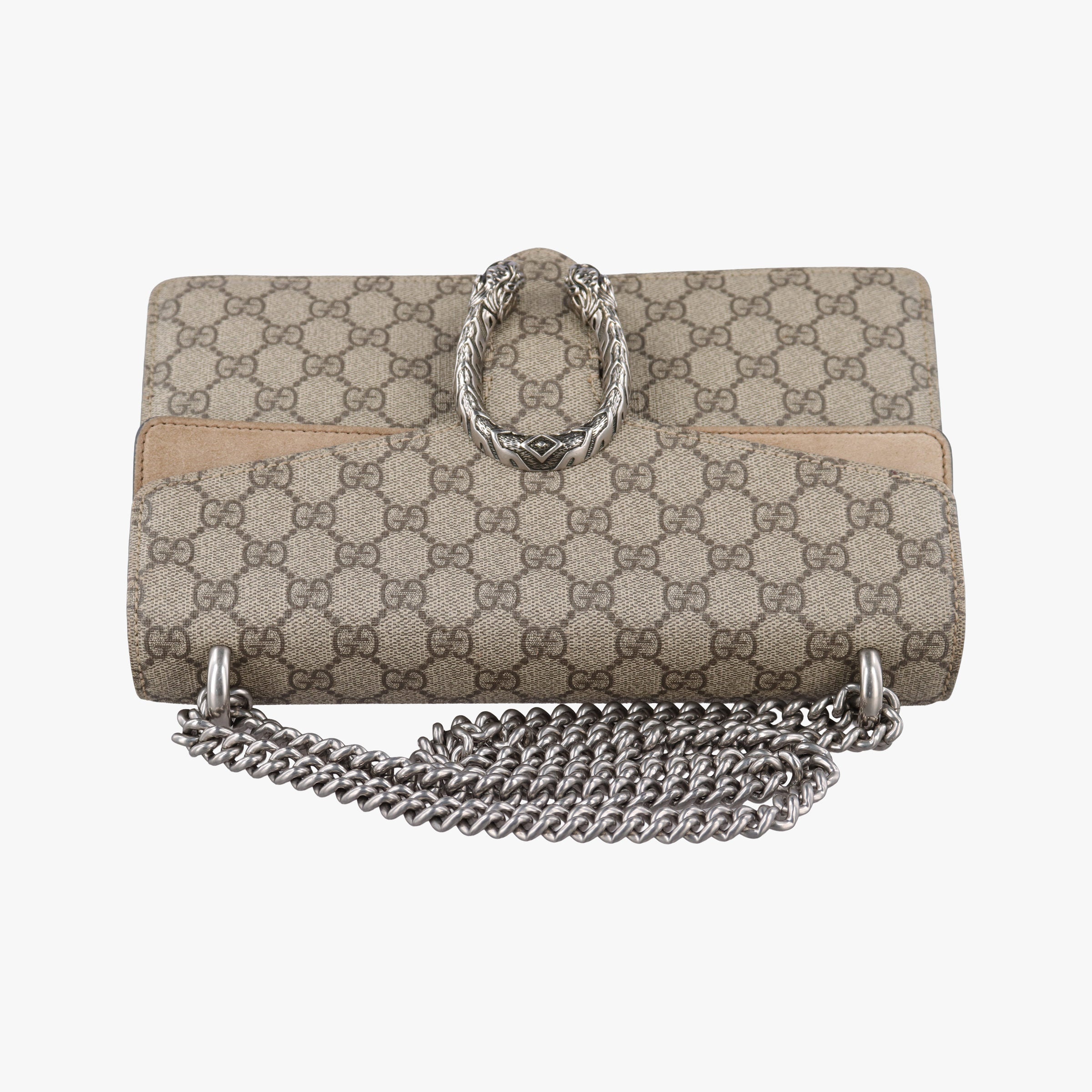 Pre-owned Gucci Dionysus Beige×Brown PVC coated canvas × suede 400249 shoulderbag | stylenewstar