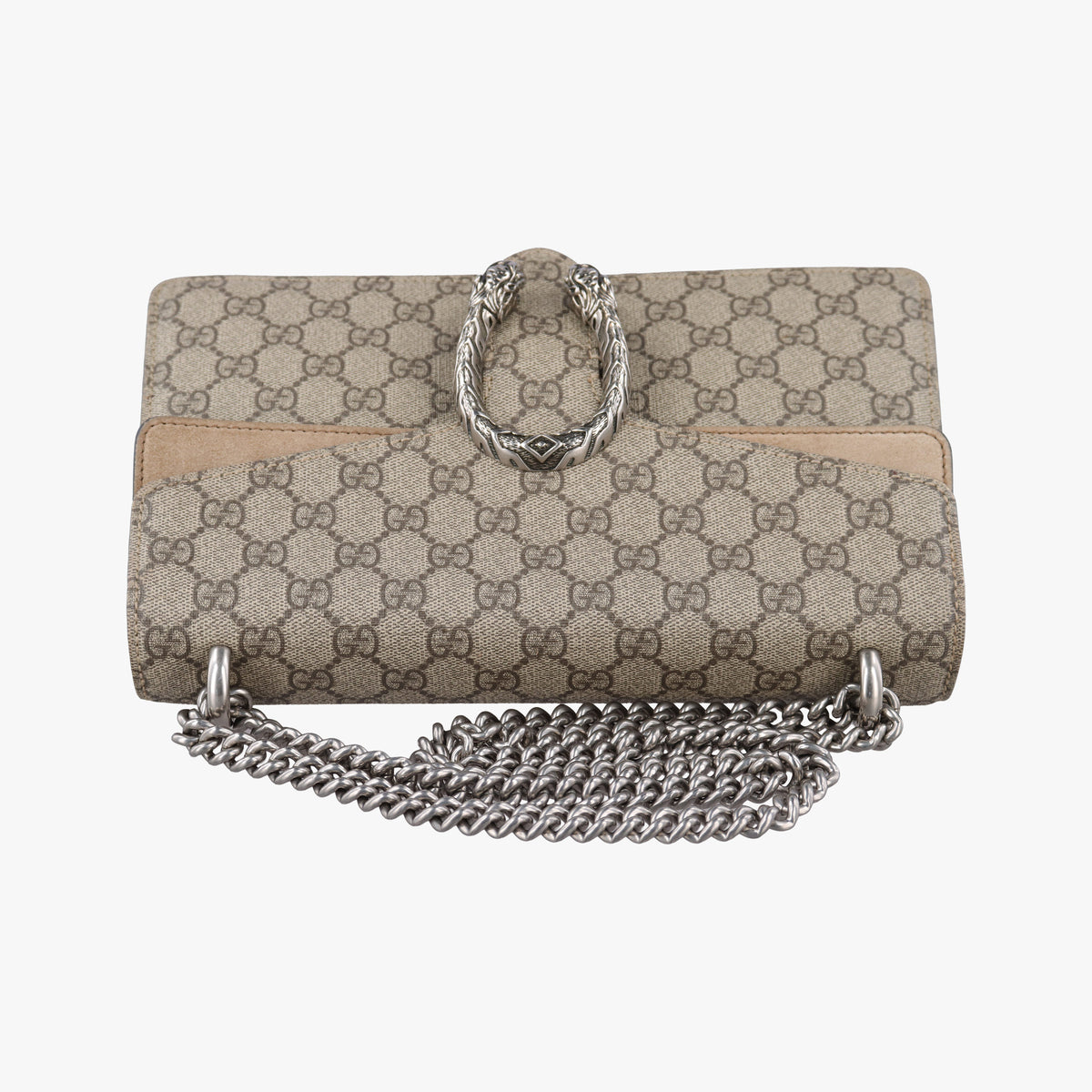 Pre-owned Gucci Dionysus Beige×Brown PVC coated canvas × suede 400249 shoulderbag | stylenewstar