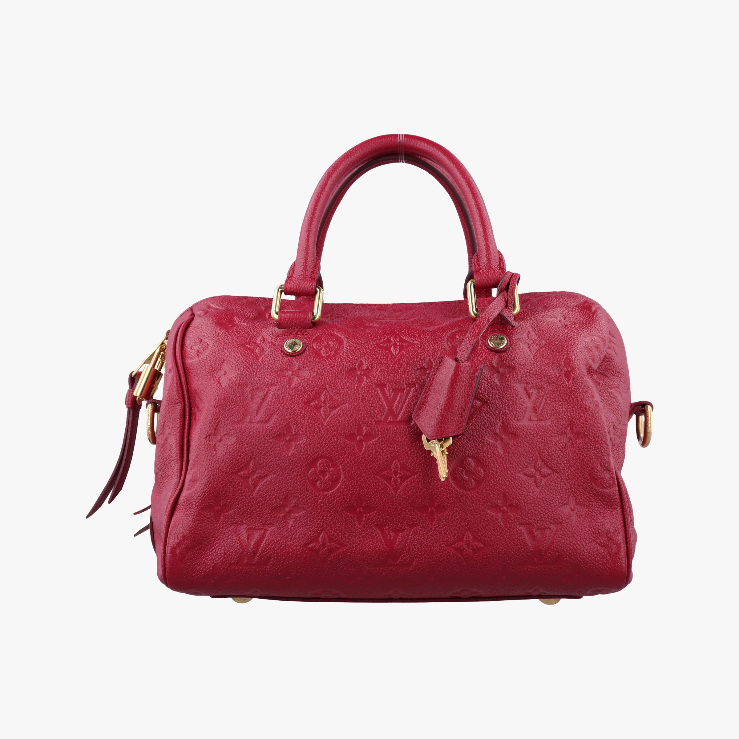 Pre-owned Louis Vuitton Speedy Bandouliere 25 Aurore Monogram Empreinte M40764 handbag | stylenewstar