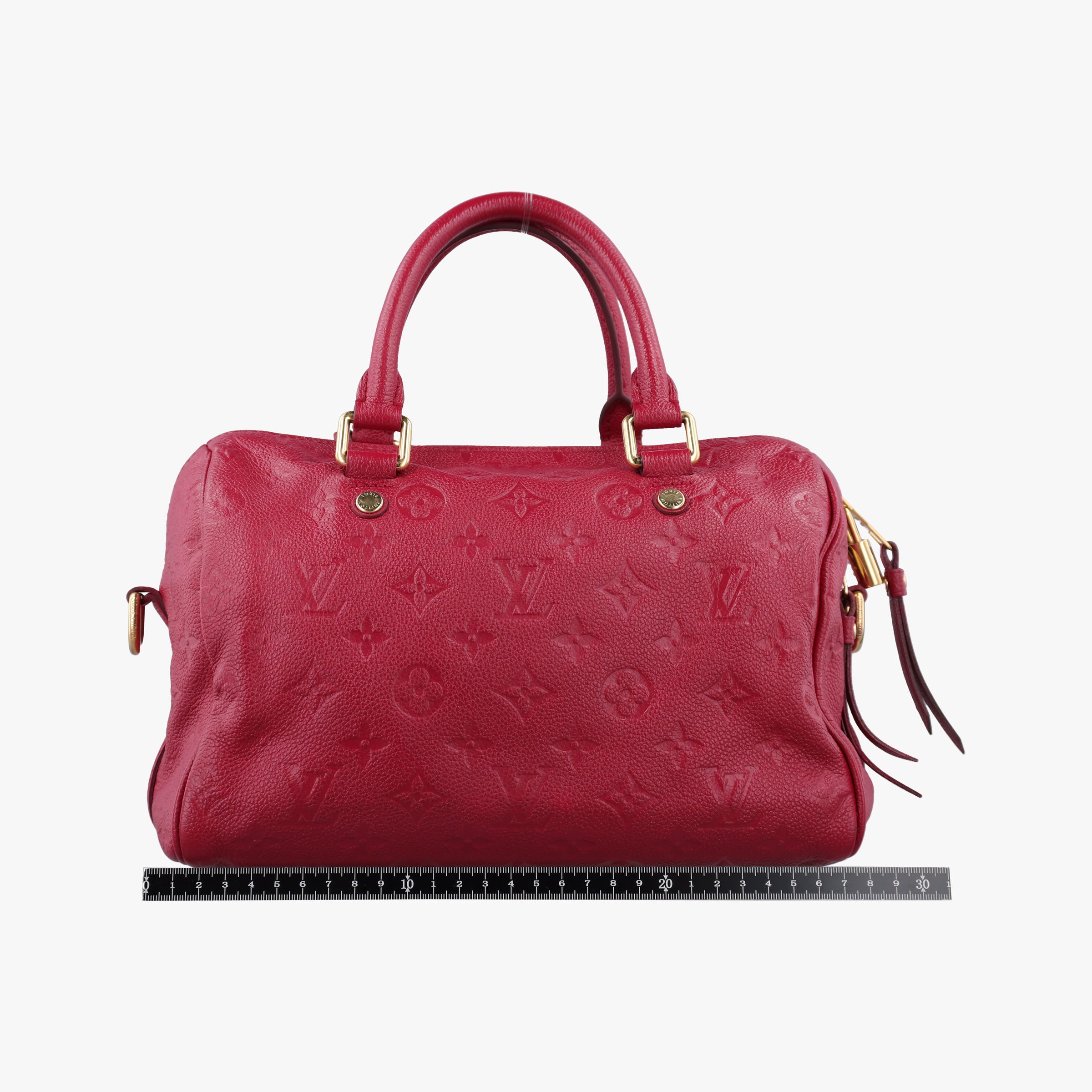 Pre-owned Louis Vuitton Speedy Bandouliere 25 Aurore Monogram Empreinte M40764 handbag | stylenewstar